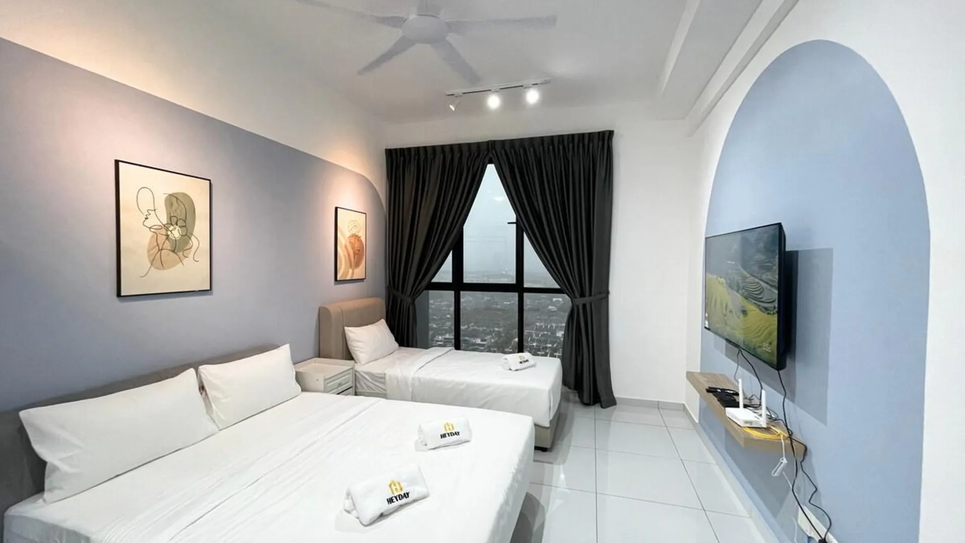 조호바루 / 조호르바루 스쿠다이의 프라이빗 하우스 (100m², 침실 1개, 프라이빗 욕실 1개) 2성급 싱글룸 객실