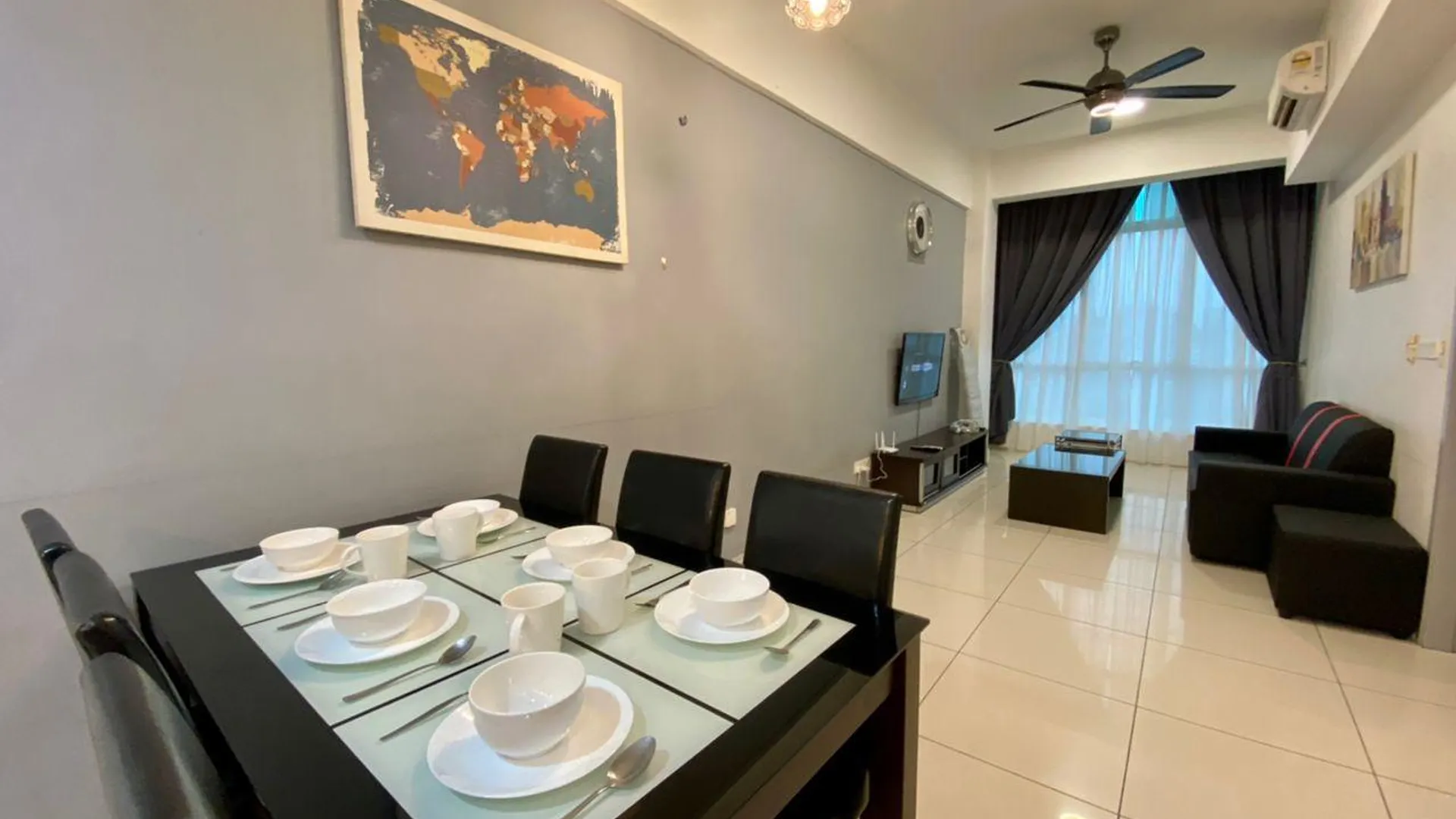 코타키나발루 탄중 아루의 아파트먼트 (68m², 침실 2개, 프라이빗 욕실 1개) 3성급 싱글룸 객실