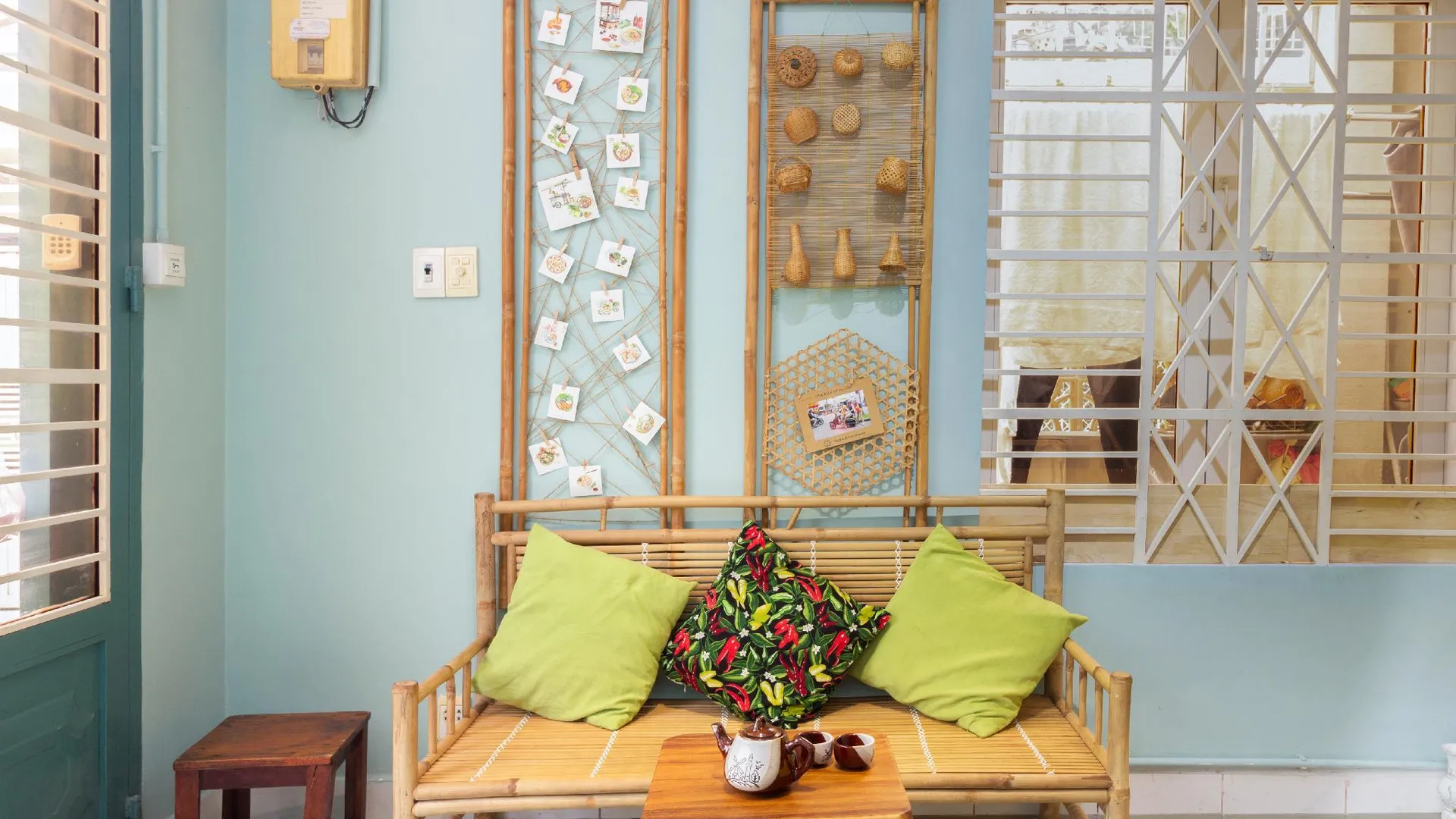 호치민 쿠쿠 홈스테드 I - 홈스테이 앤 도미토리 디스트릭트 1 호텔 레스토랑