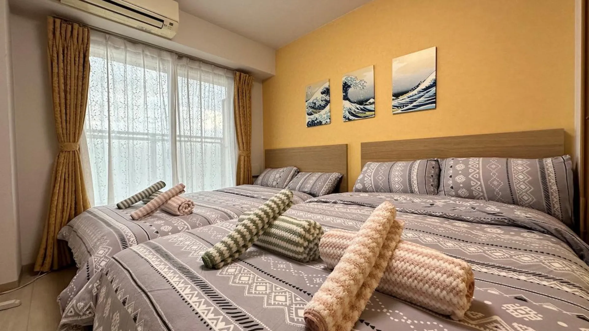 오사카 A「高级公寓」天下茶屋站步行3分！电车2站5分直达心斋桥/道顿堀/黑门市场，机场直达，可住4人411 4성급 게스트하우스 객실