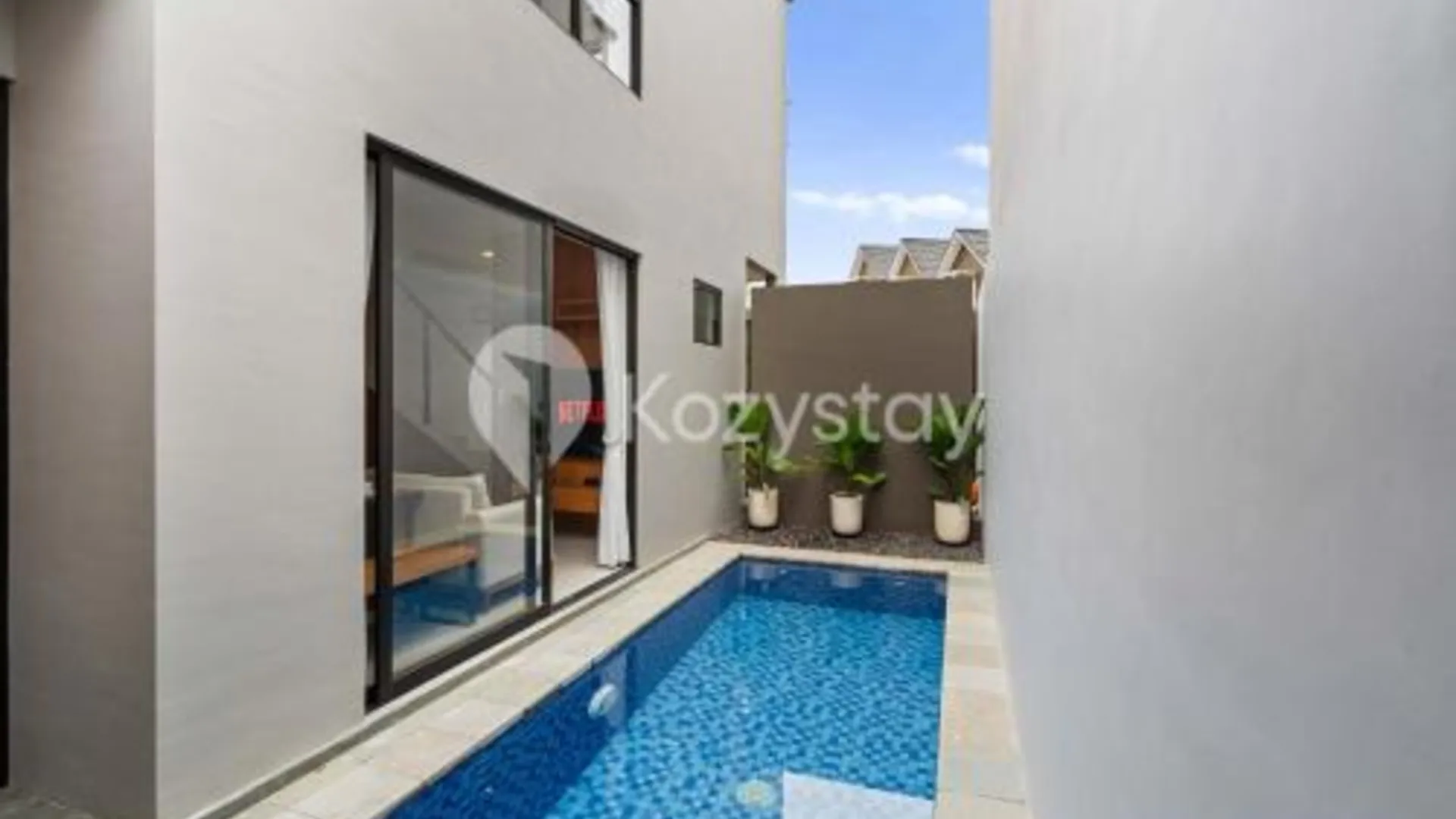 발리 울루와투의 빌라 (105m², 침실 3개, 프라이빗 욕실 2개) 4성급 게스트하우스 레스토랑