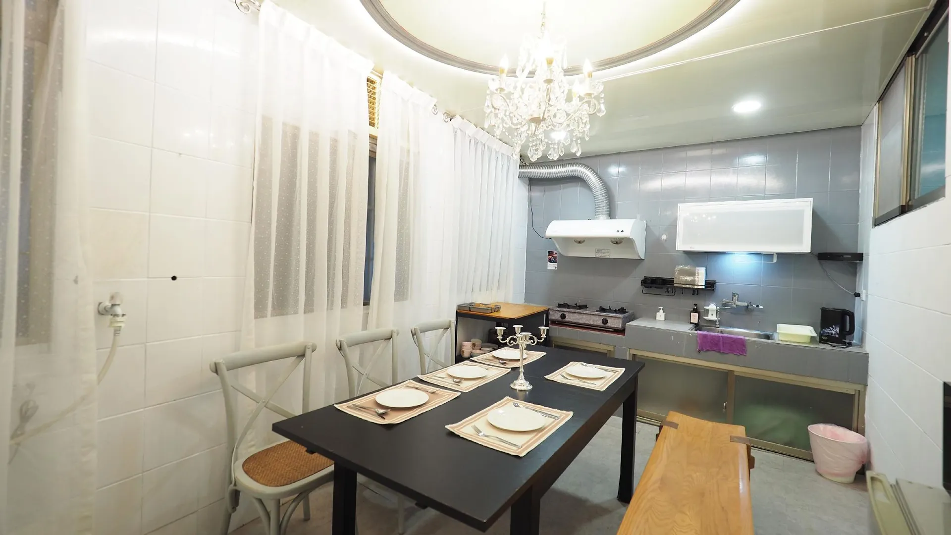 타이베이 다안 구의 아파트먼트 (132m², 침실 4개, 프라이빗 욕실 2개) 2성급 싱글룸 전망