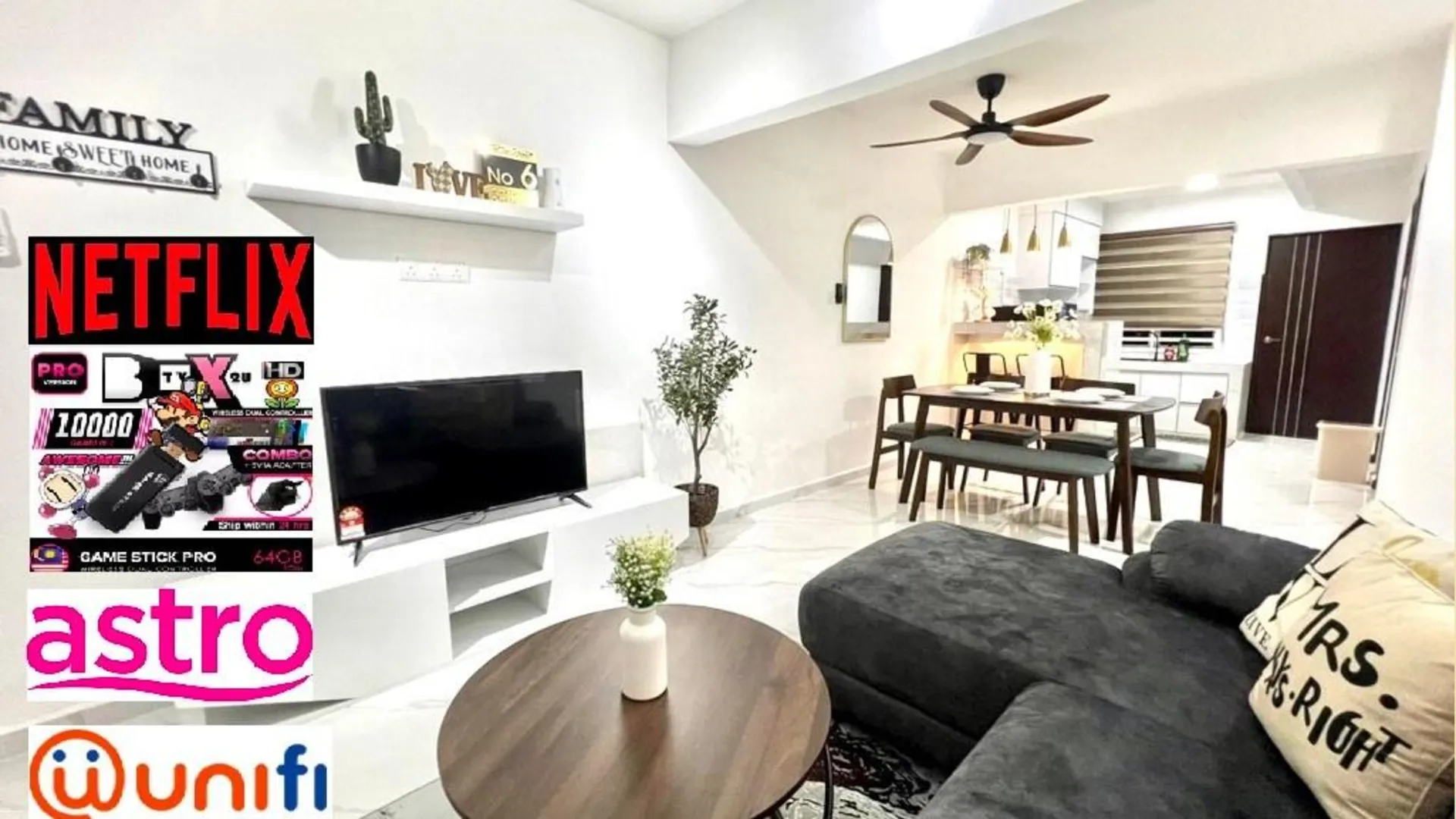 쿠안탄 반다르 인데라 마코타의 프라이빗 하우스 (100m², 침실 3개, 프라이빗 욕실 2개) 3성급 게스트하우스 객실