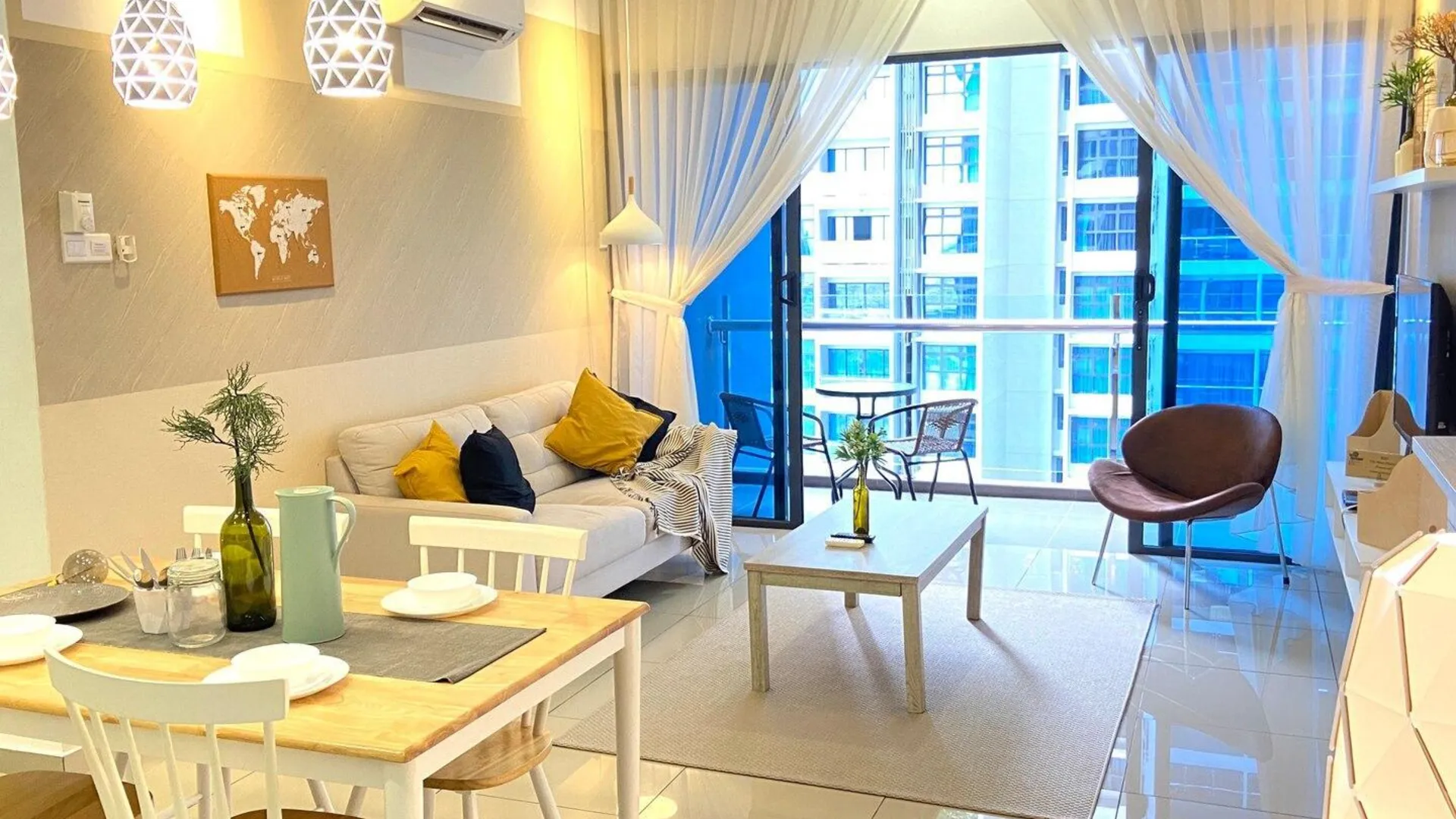 말라카 말라카 시내의 아파트먼트 (64m², 침실 1개, 프라이빗 욕실 1개) 3성급 싱글룸 객실