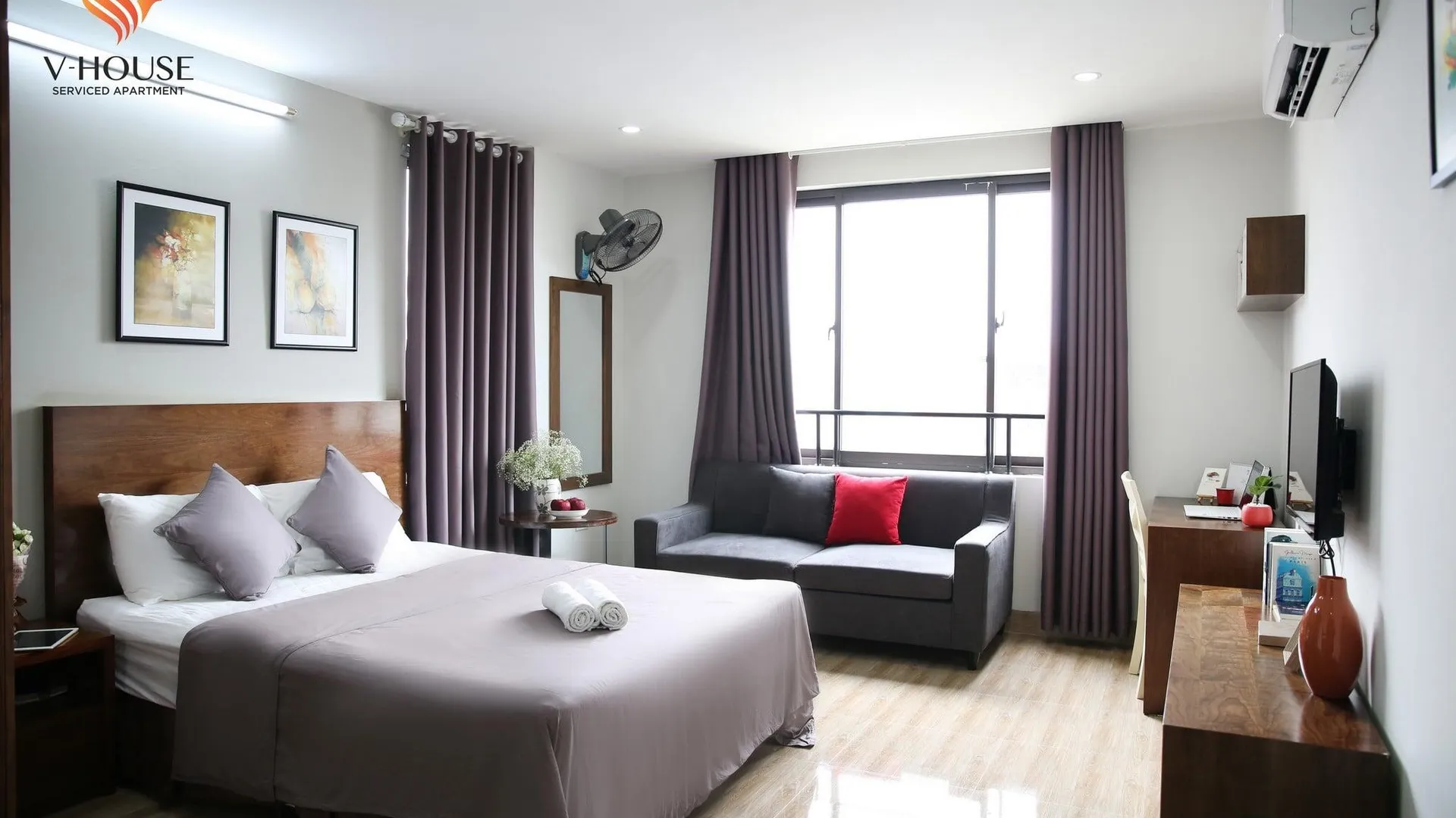하노이 V-하우스 6 서비스 아파트먼트 3성급 호텔 객실