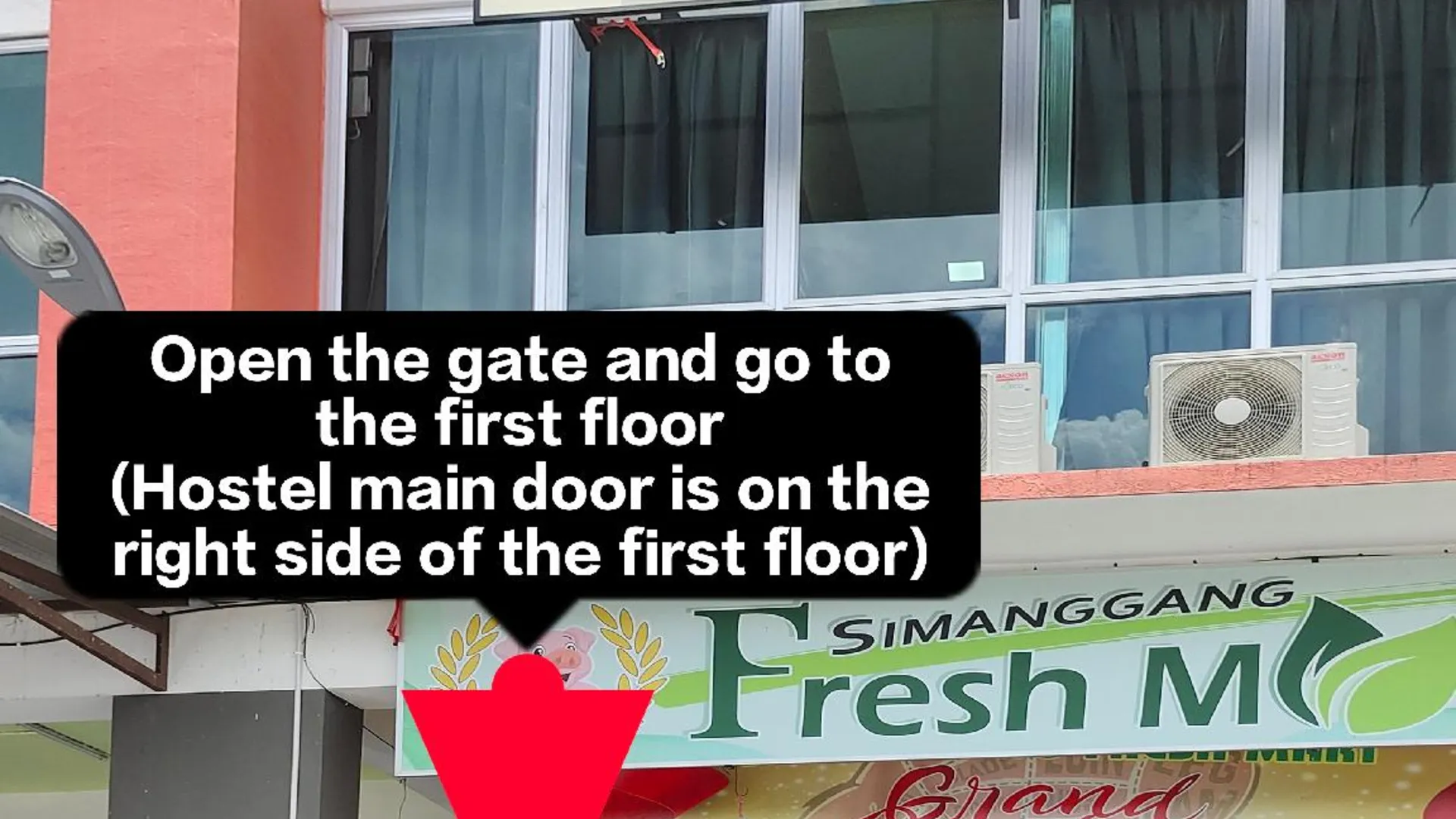 스리 아만 ONS Hostel 호텔 전망