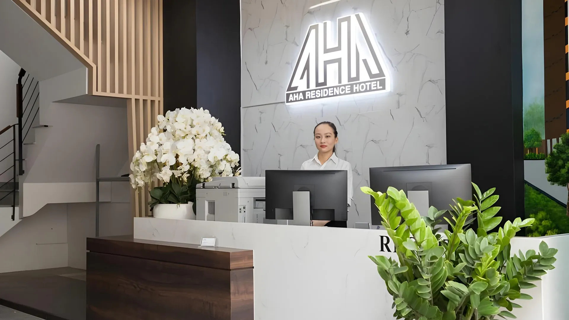 호치민 아하 레지던스 호텔 4성급 호텔 로비