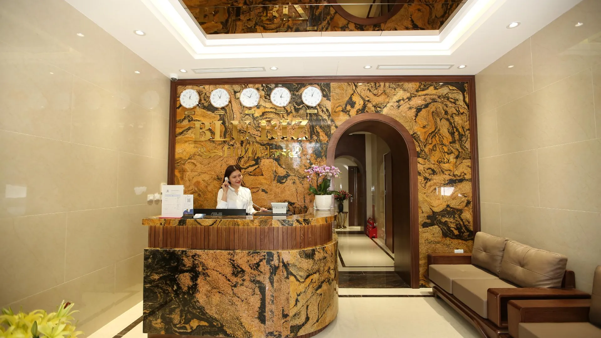 하노이 블루비즈 호텔 5 3성급 호텔 로비
