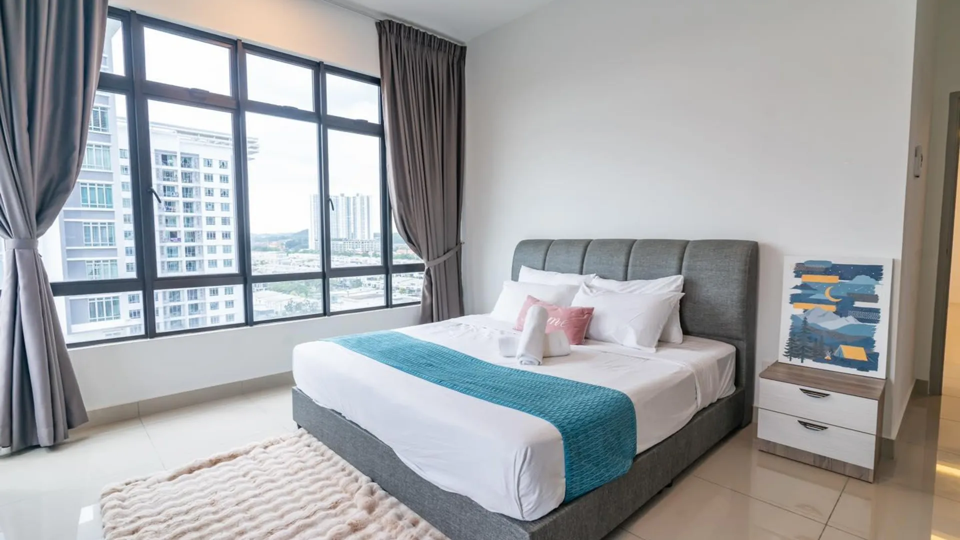 조호바루 / 조호르바루 테브라우의 아파트먼트 (120m², 침실 3개, 프라이빗 욕실 2개) 3성급 싱글룸 스위트룸