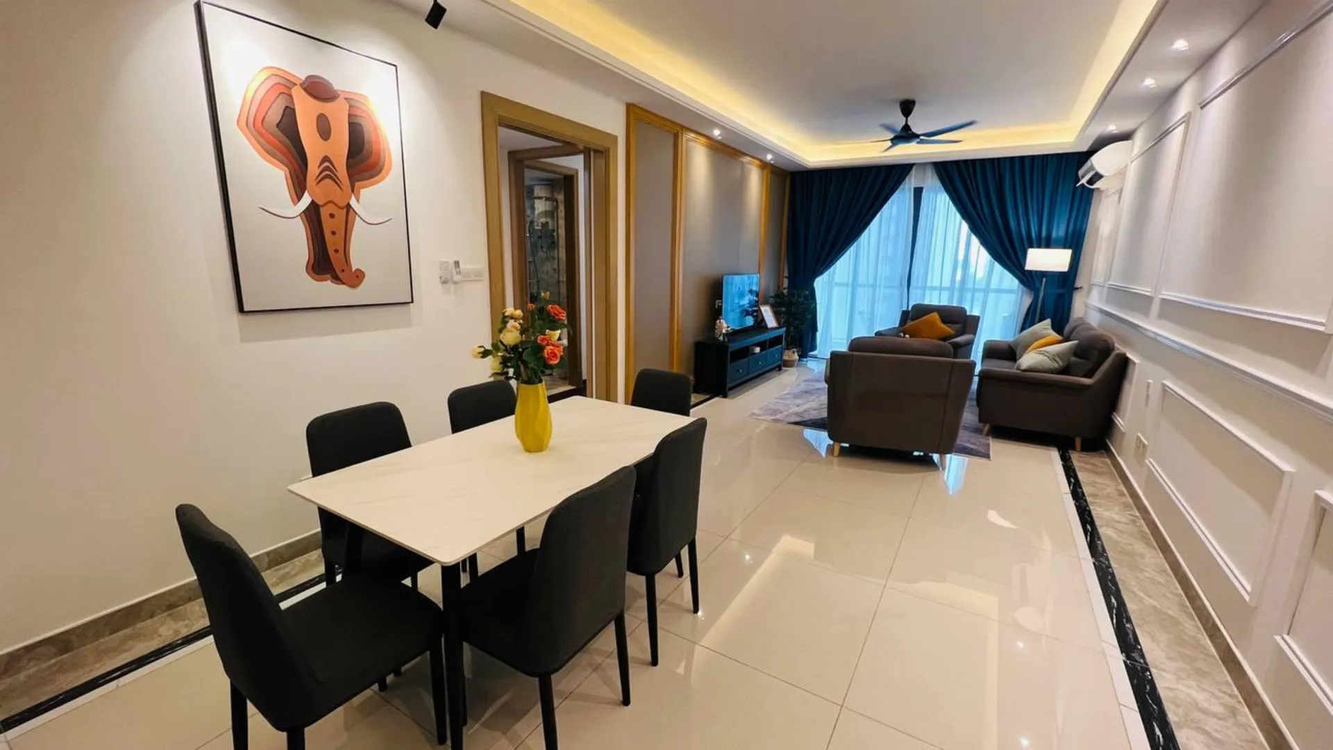 조호바루 / 조호르바루 조호바루의 아파트먼트 (100m², 침실 3개, 프라이빗 욕실 2개) 4성급 싱글룸 부대시설