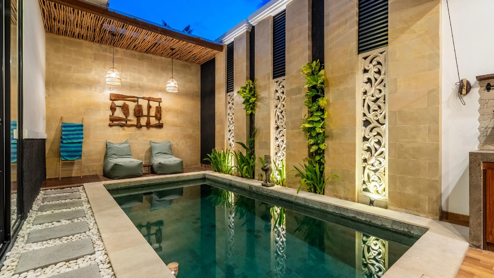 발리 르기안 / 레기안의 빌라 (75m², 침실 1개, 프라이빗 욕실 1개) 2성급 싱글룸 전망