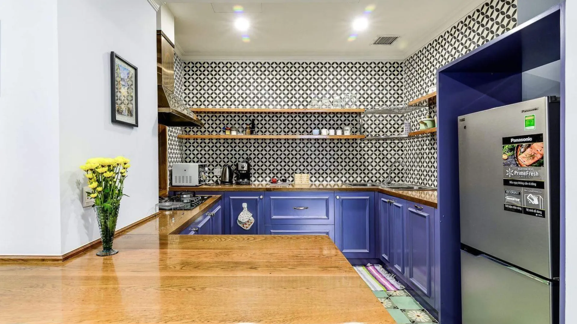 호치민 2군의 아파트먼트 (86m², 침실 2개, 프라이빗 욕실 2개) 5성급 싱글룸 레스토랑