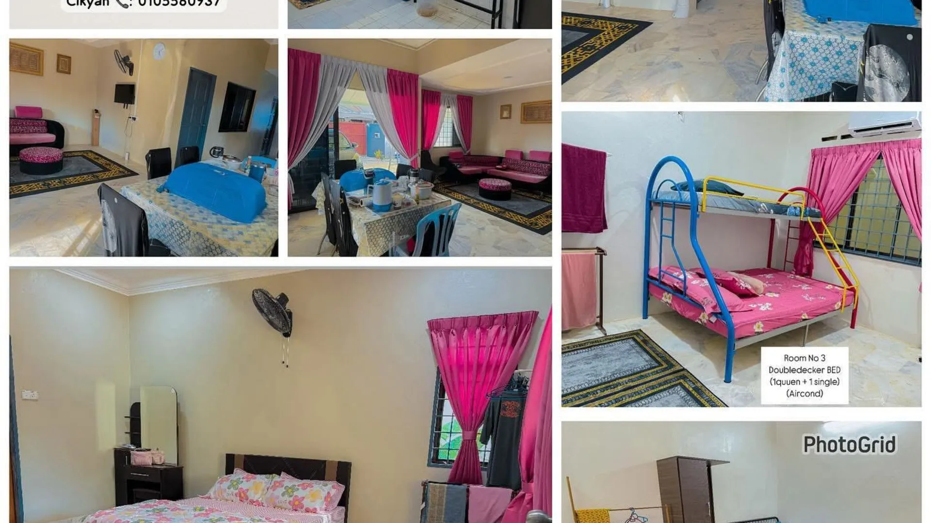 쿠안탄 감방의 프라이빗 하우스 (m², 침실 3개, 프라이빗 욕실 2개) 2성급 싱글룸 전망