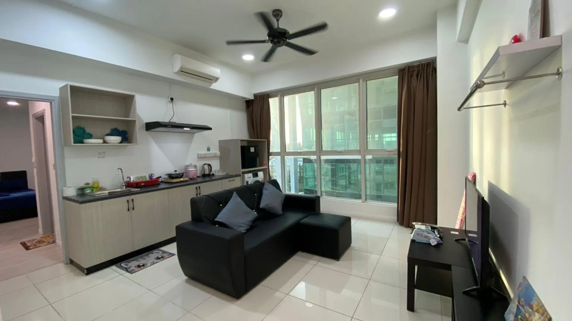 코타키나발루 쿠알라 펜유의 아파트먼트 (55m², 침실 2개, 프라이빗 욕실 1개) 3성급 싱글룸 스위트룸