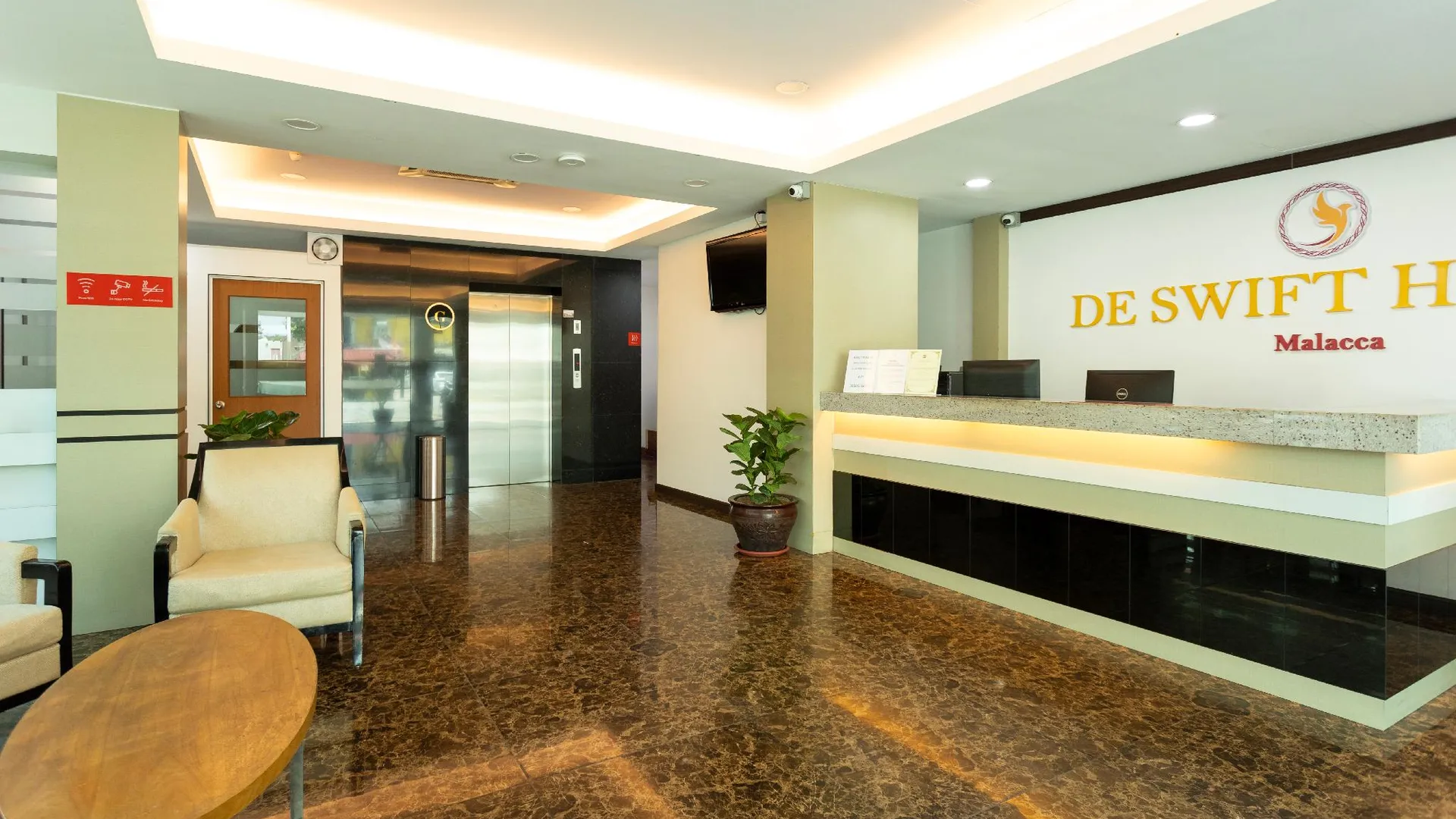 말라카 드 스위프트 호텔, 멜라카 3성급 호텔 로비