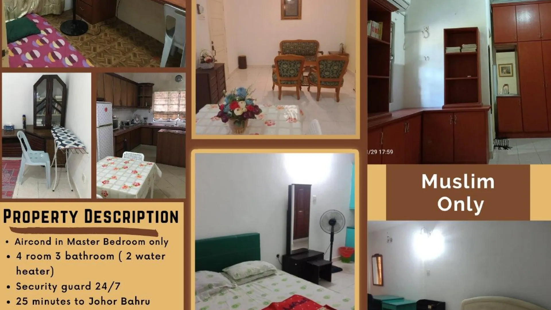 조호바루 / 조호르바루 스쿠다이의 프라이빗 하우스 (5000m², 침실 4개, 프라이빗 욕실 3개) 3성급 싱글룸 객실