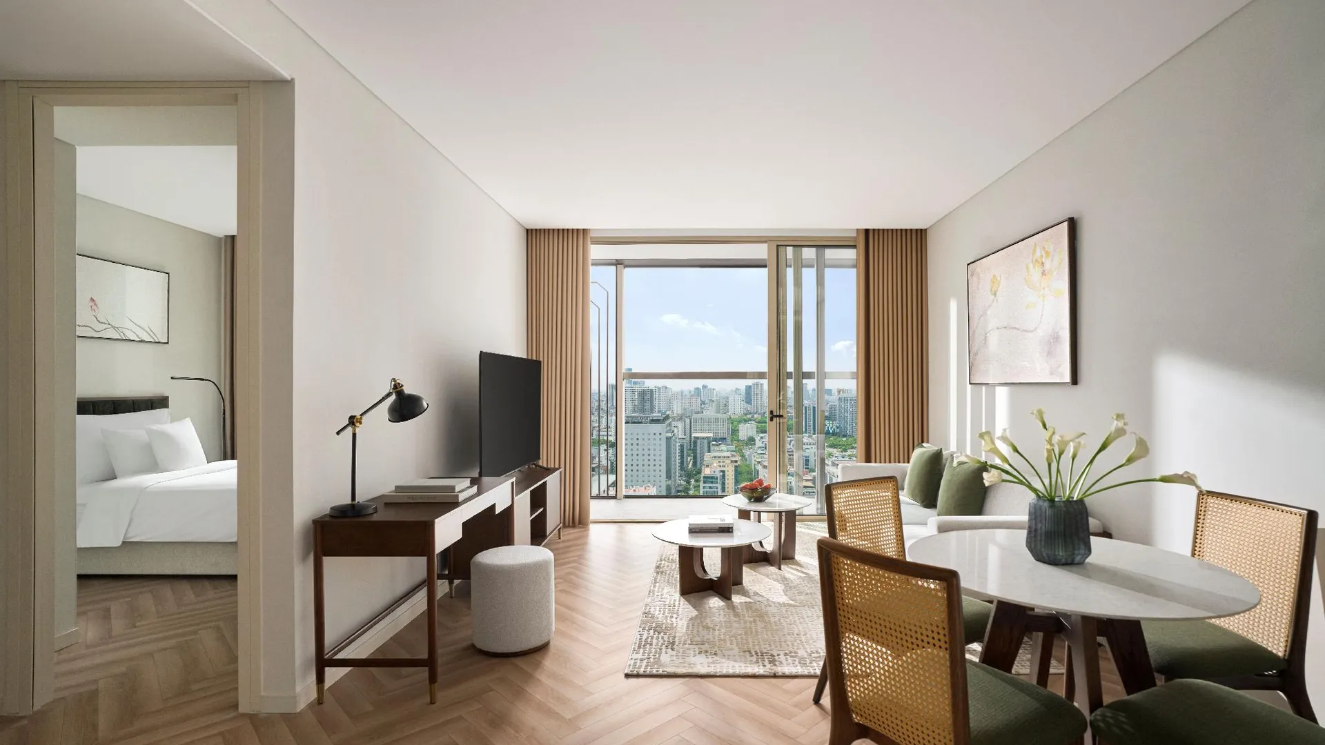 하노이 에픽 타워 스위스-벨레지던스 하노이 5성급 호텔 스위트룸