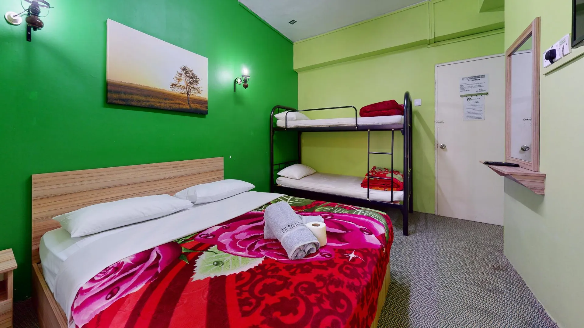 카메론 하일랜즈 CH 트래블러 인 1성급 호텔 객실