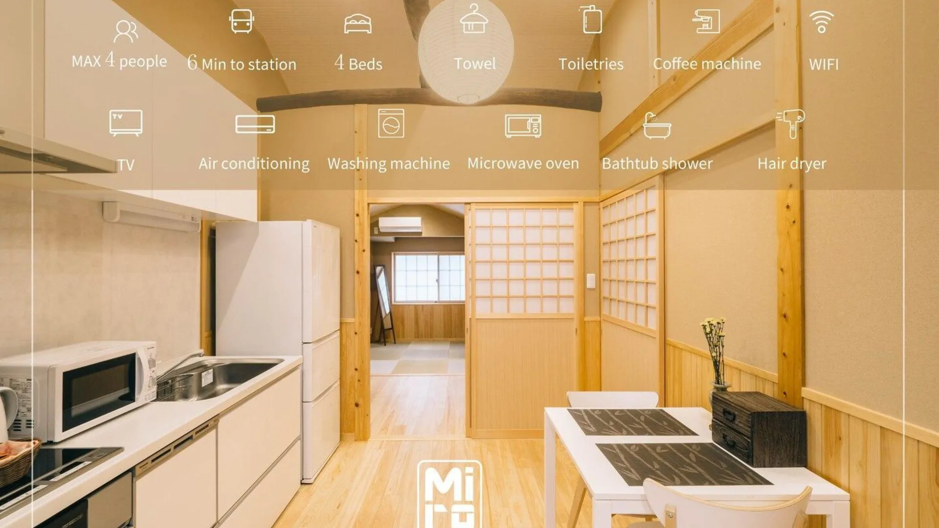 교토 가와라마치의 프라이빗 하우스 (30m², 침실 1개, 프라이빗 욕실 1개) 3성급 게스트하우스 로비