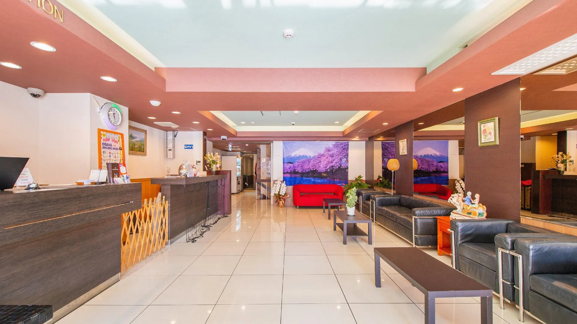 오사카 미로 호텔 도톤보리 2성급 호텔 로비