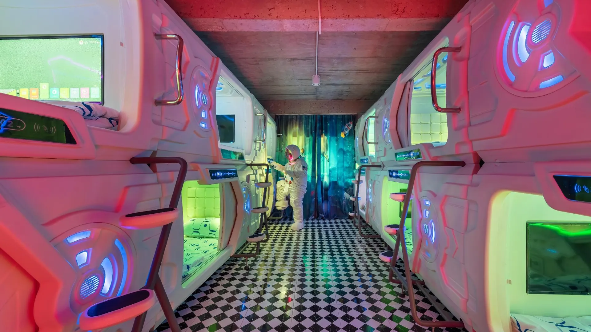 방콕 스페이스 스테이션 호스텔 2성급 호텔 로비