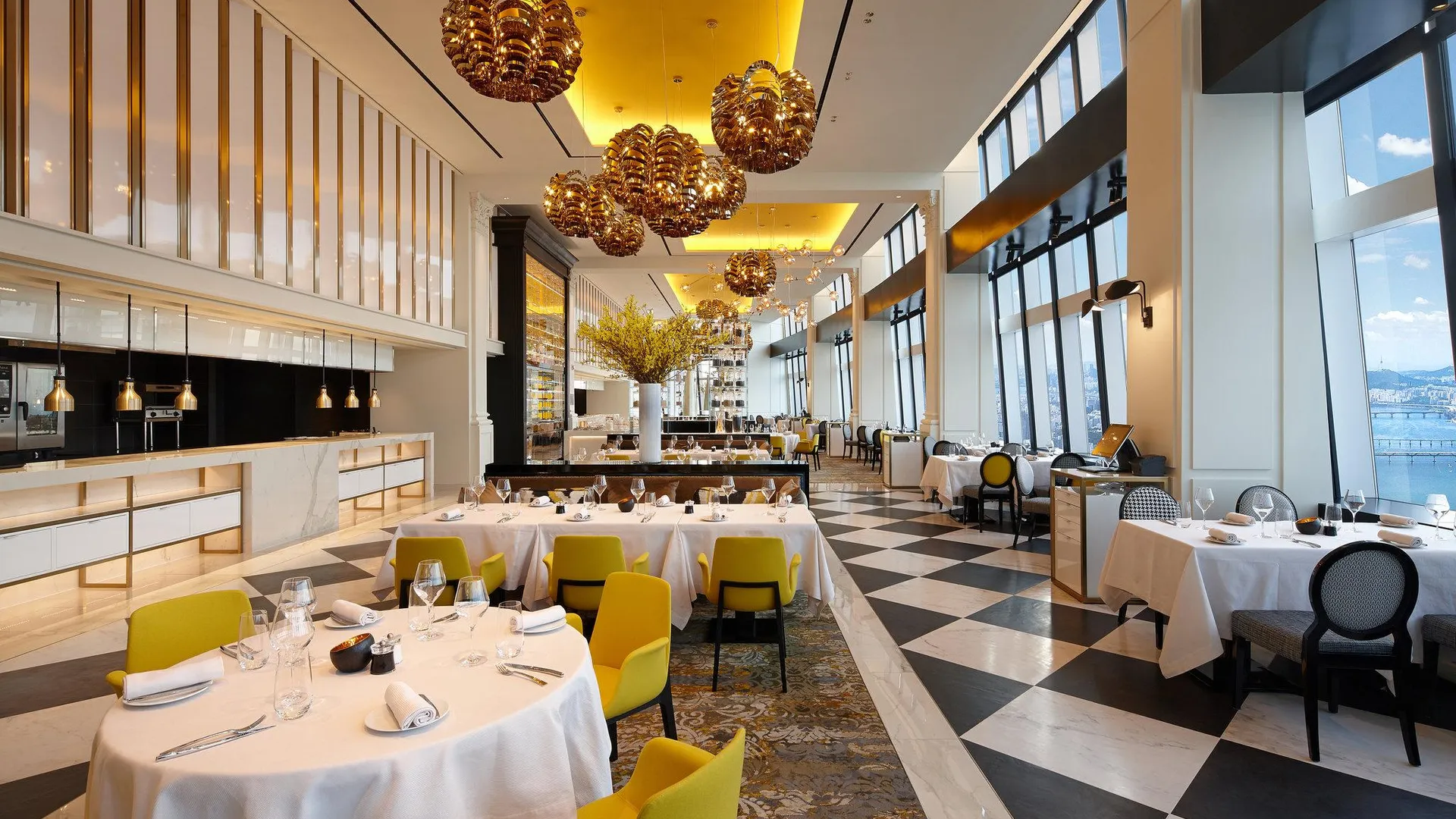 서울 시그니엘 서울 5성급 호텔 로비