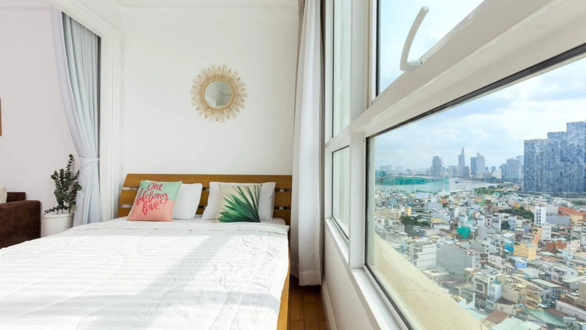 호치민 Bình Thạnh의 아파트먼트 (40m², 침실 1개, 프라이빗 욕실 1개) 4성급 싱글룸 전망