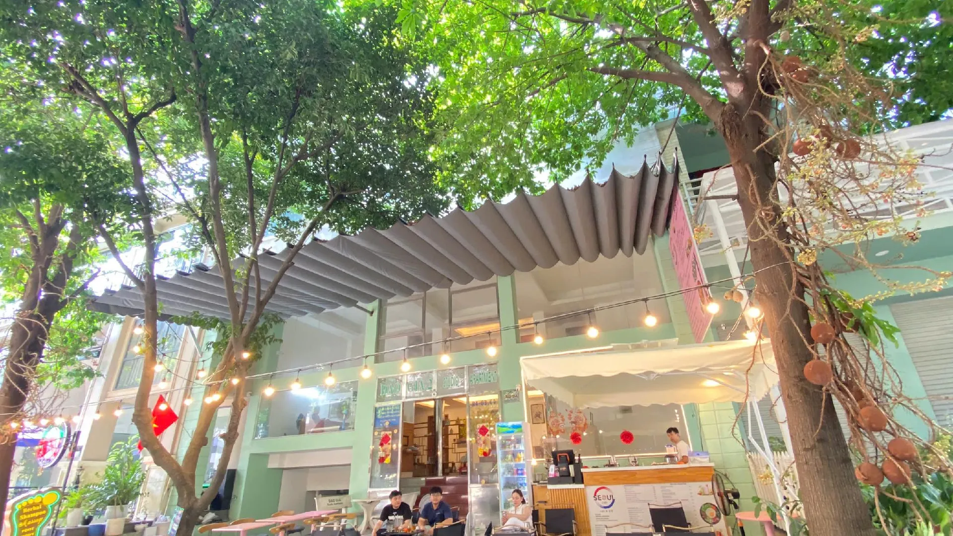 호치민 다오지아 2 호텔 아파트먼트-셀프 체크인 1성급 호텔 레스토랑