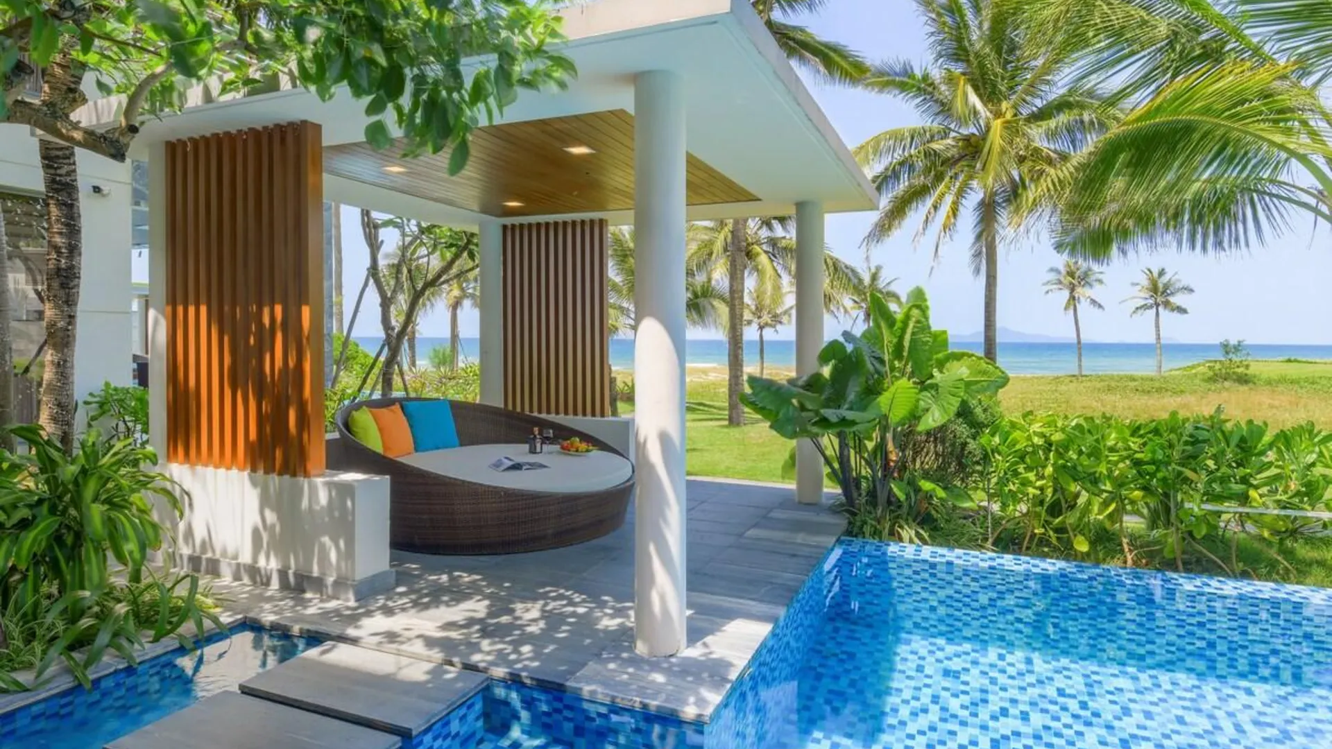 다낭 호아하이의 빌라 (1000m², 침실 8개, 프라이빗 욕실 8개) 5성급 싱글룸 로비