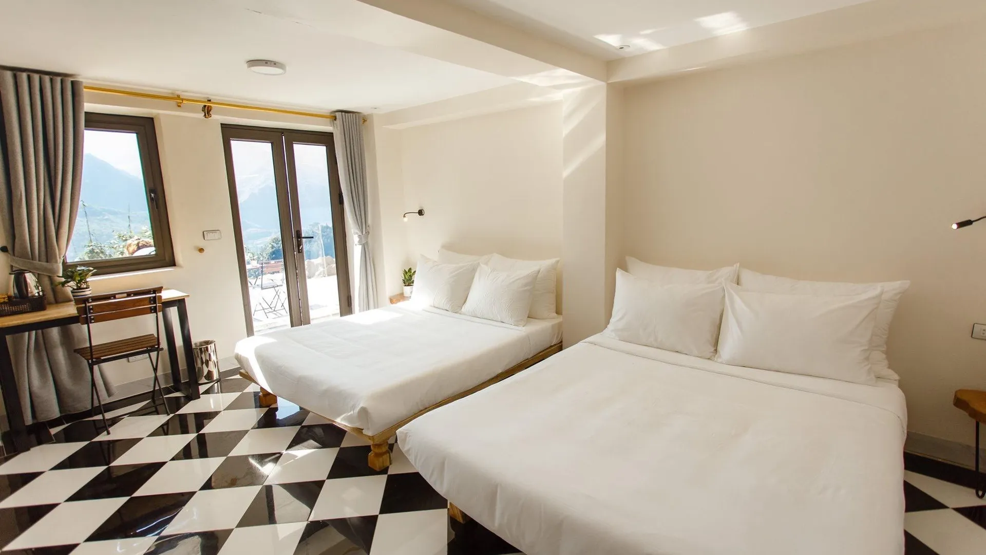 사파 마운틴뷰 스테이션 4성급 게스트하우스 스위트룸