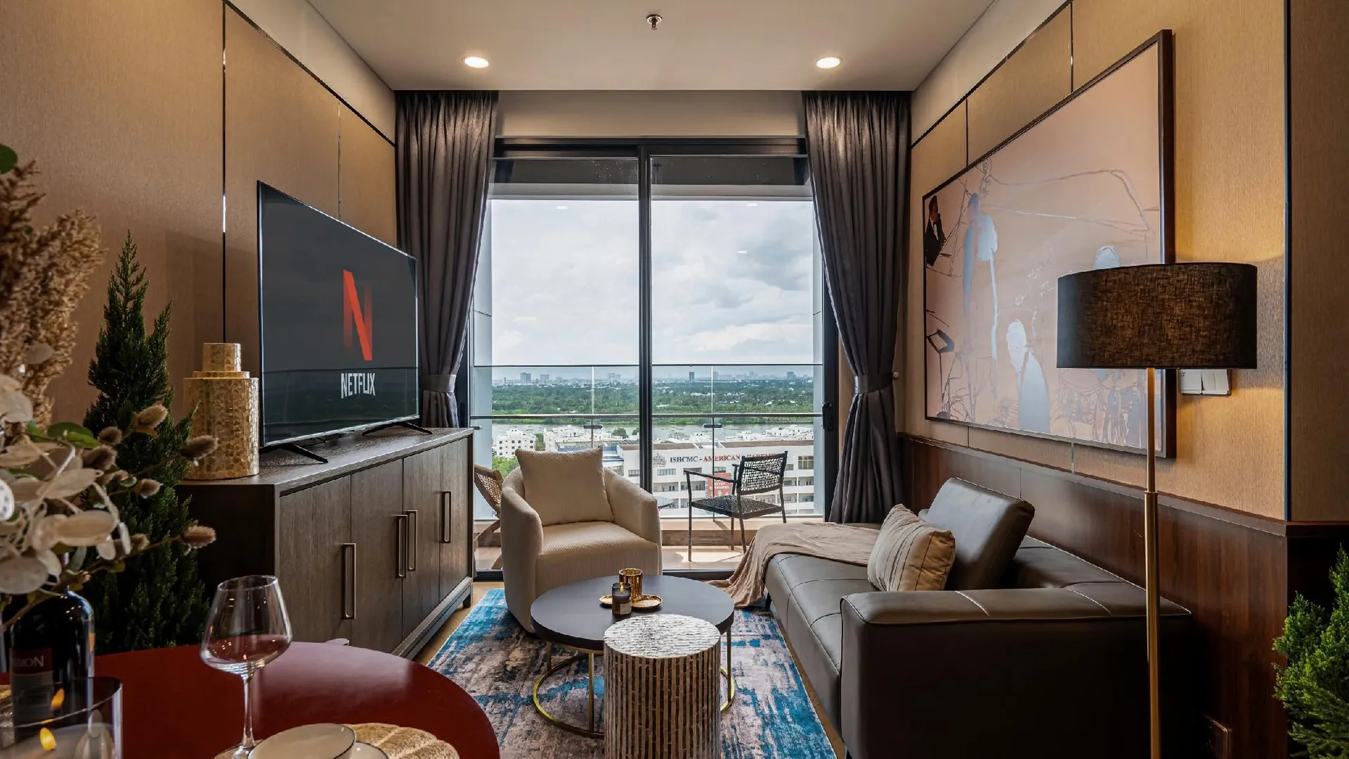 호치민 루미에르 리버사이드 레이몬드 홀름 아파트먼트 인 타오 디엔 5성급 호텔 로비