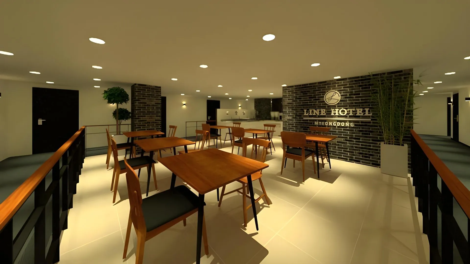 서울 라인 호텔 명동 3성급 호텔 로비