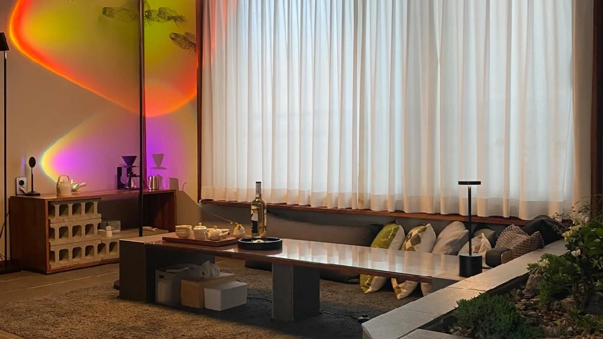 서울 광화문의 아파트먼트 (60m², 침실 2개, 프라이빗 욕실 1개) 4성급 게스트하우스 레스토랑