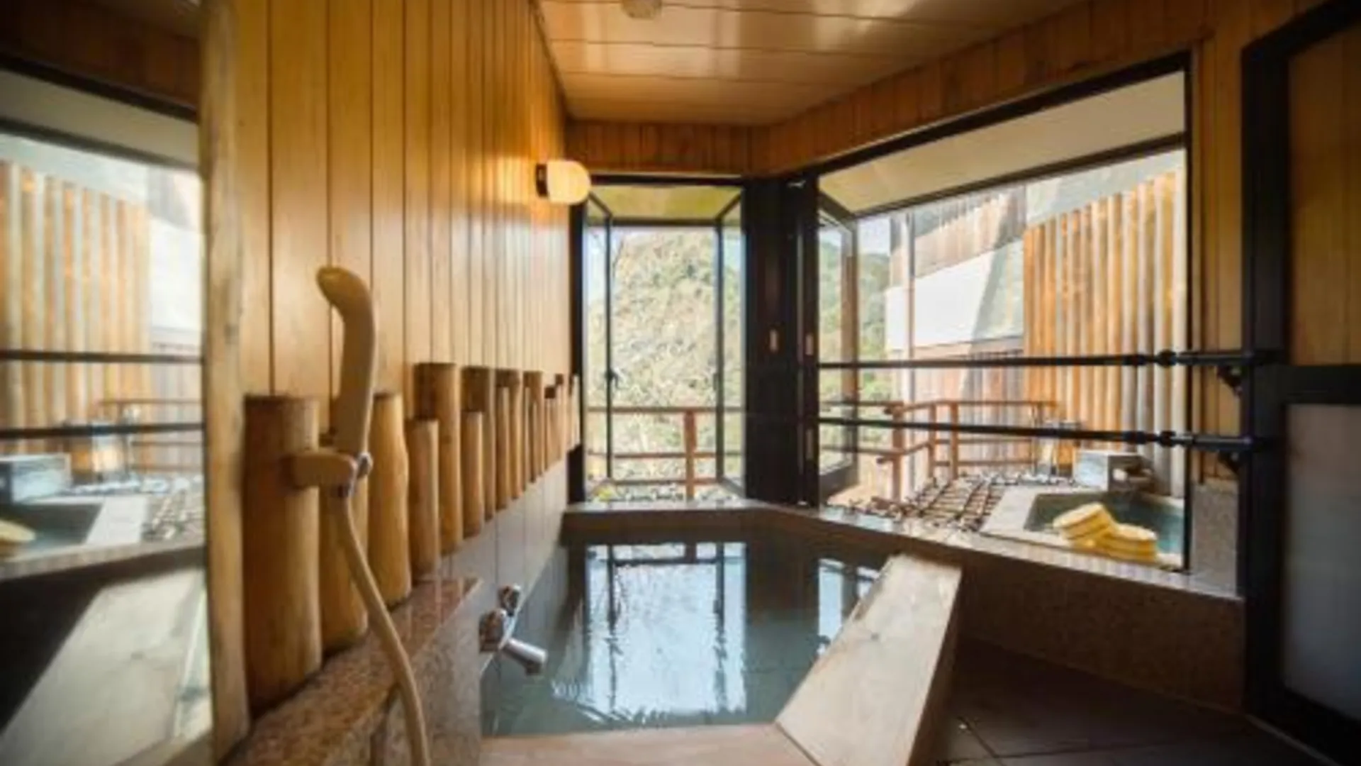 교토 모미지야 혼칸 타카오 산수 료칸 4성급 호텔 수영장