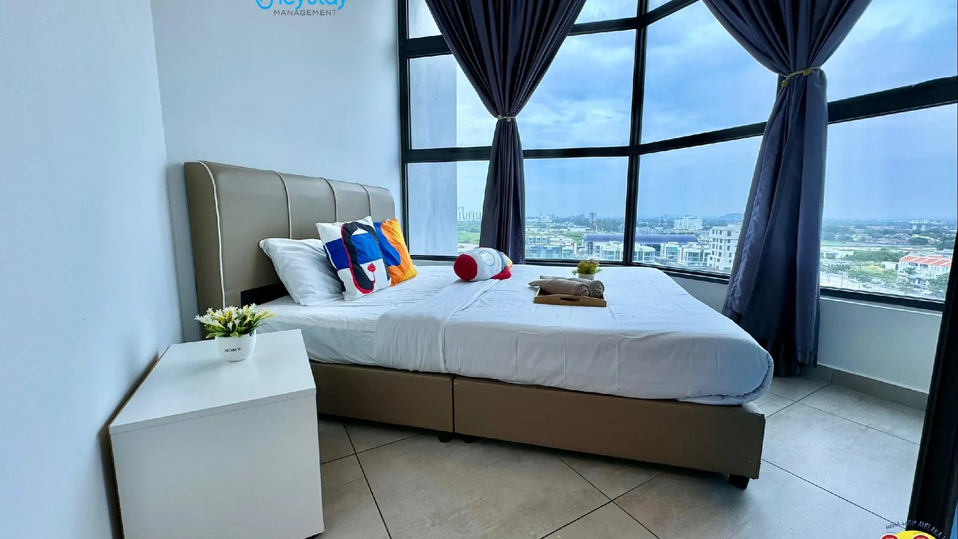 말라카 말라카 시내의 아파트먼트 (128m², 침실 2개, 프라이빗 욕실 2개) 3성급 싱글룸 스위트룸