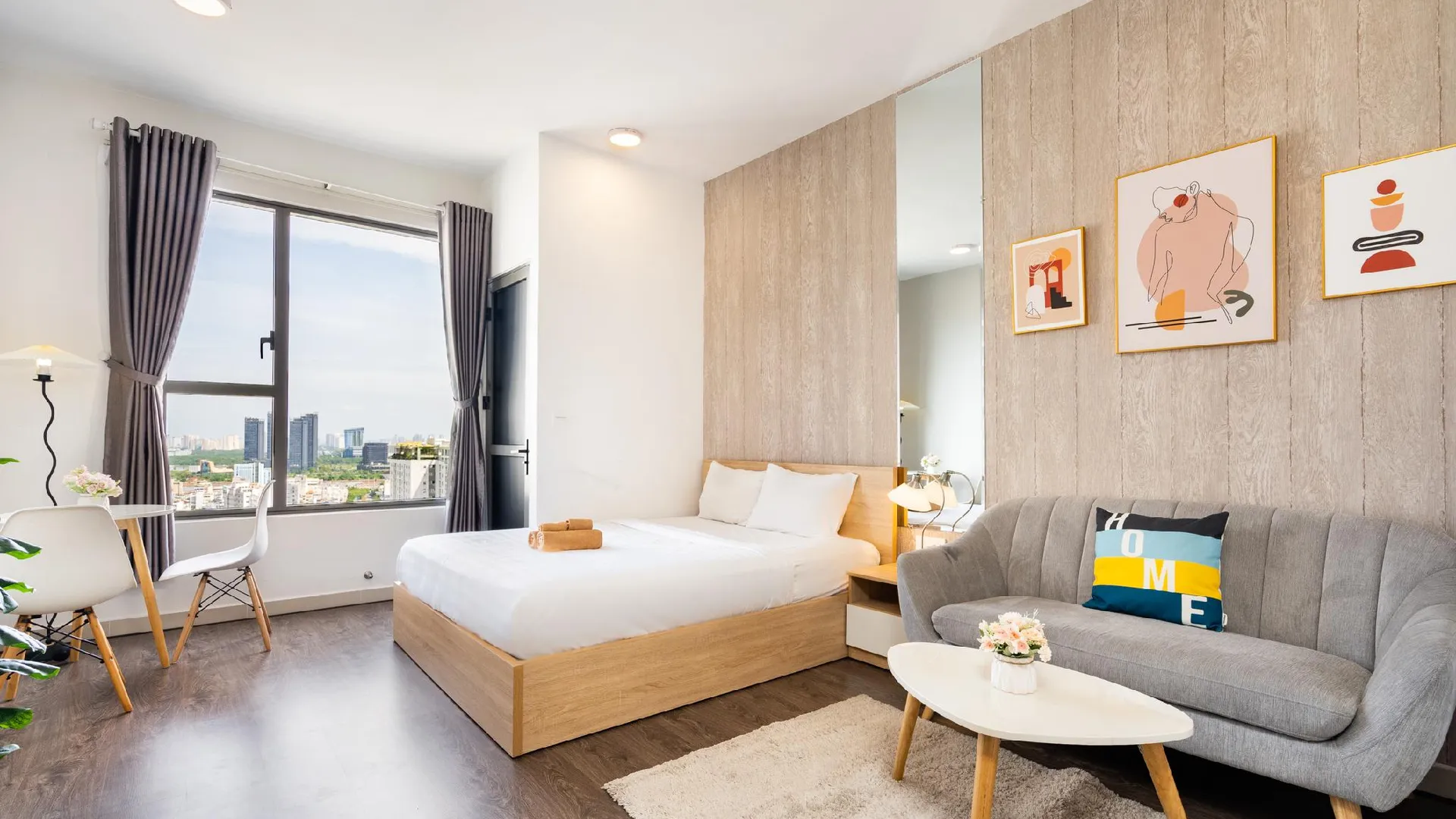 호치민 4군의 스튜디오 아파트먼트 (28m², 프라이빗 욕실 1개) 4성급 게스트하우스 스위트룸