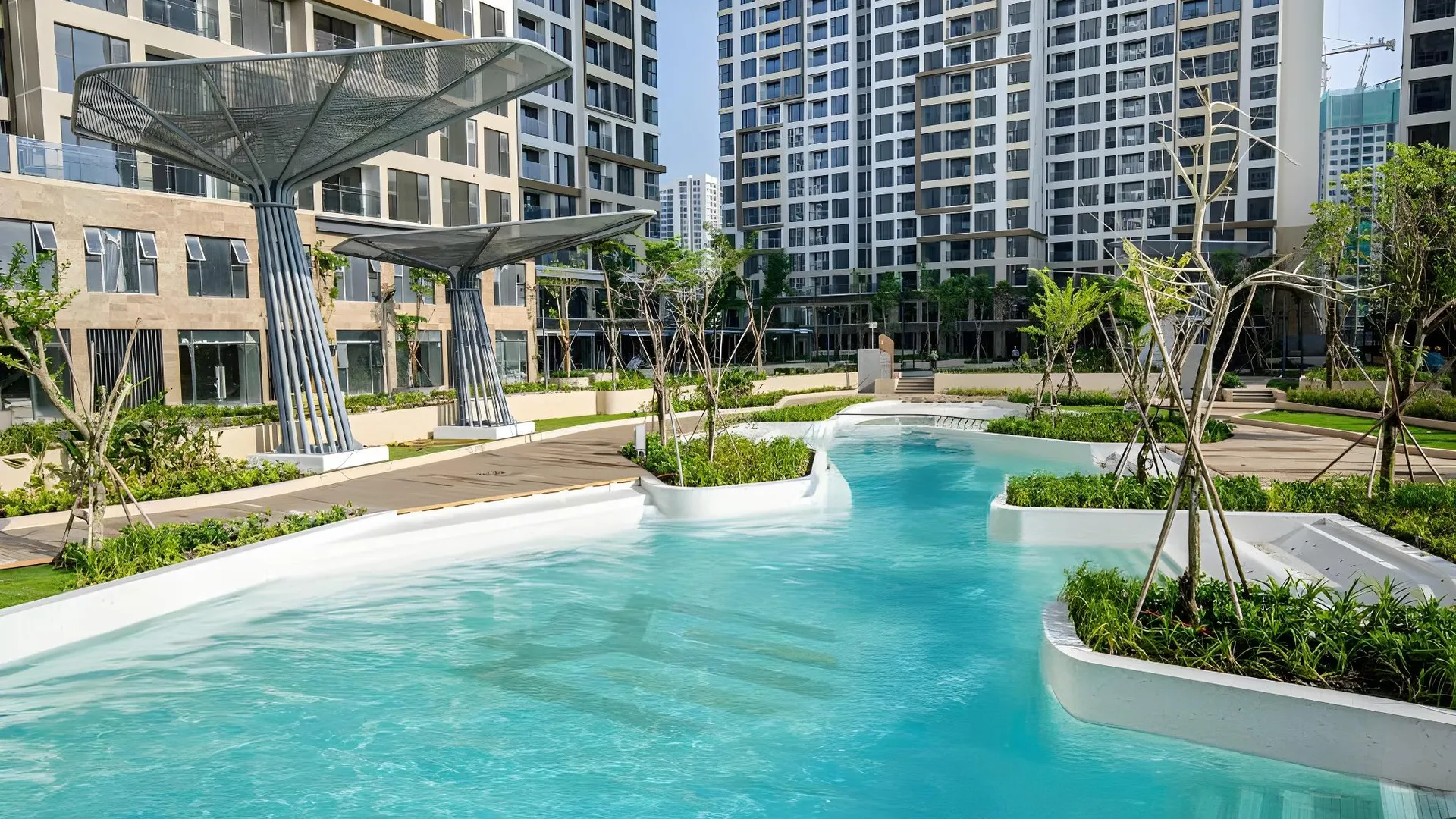 호치민 빈시티 - 비홈즈 서비스드 아파트먼트 5성급 게스트하우스 레스토랑