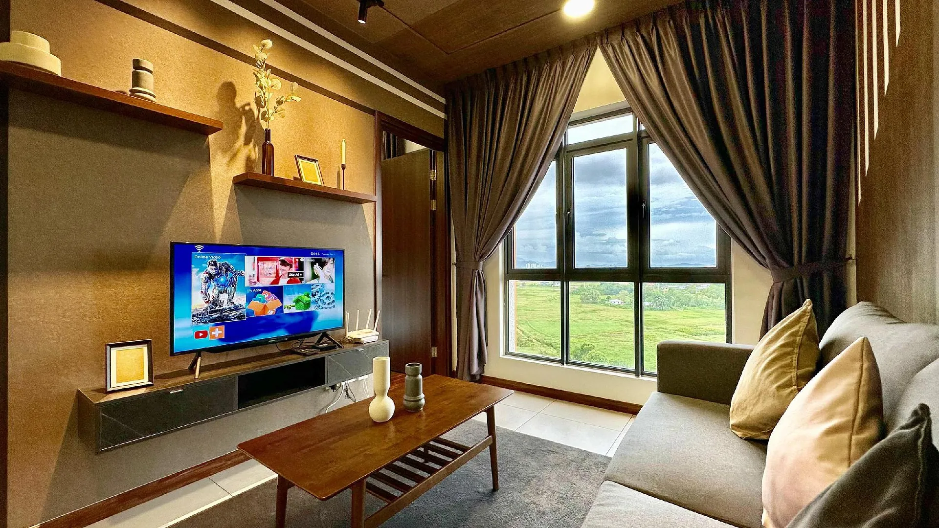 코타키나발루 크파얀의 아파트먼트 (726m², 침실 2개, 프라이빗 욕실 2개) 3성급 싱글룸 스위트룸