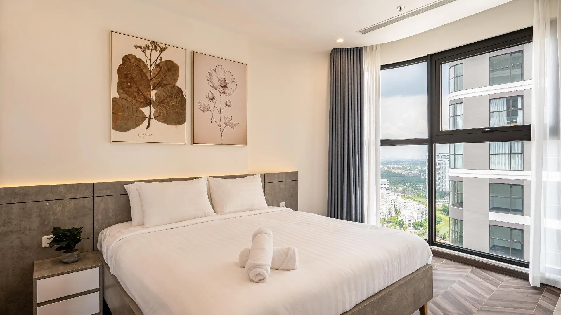 호치민 빈홈즈 그랜드 파크 - PDG 엘레건트 레지던스 4성급 호텔 스위트룸