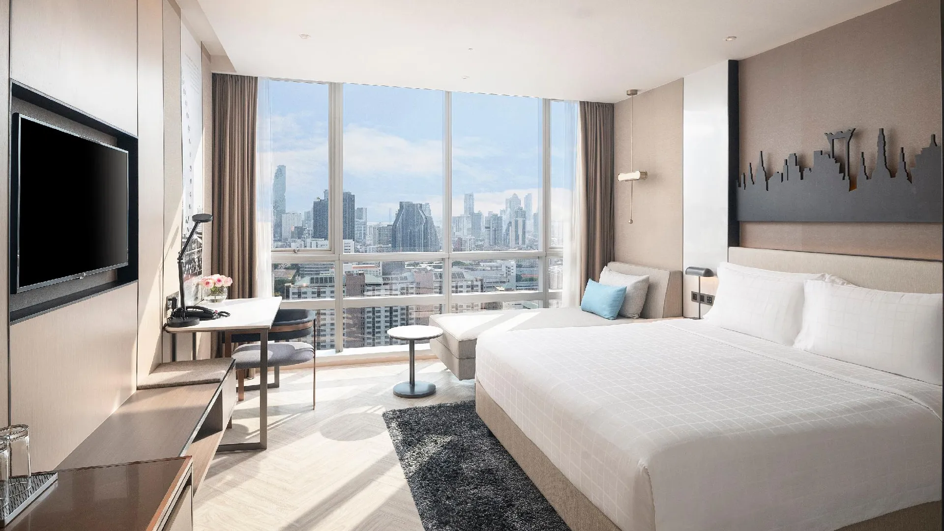 방콕 파툼완 프린세스 호텔 5성급 호텔 객실