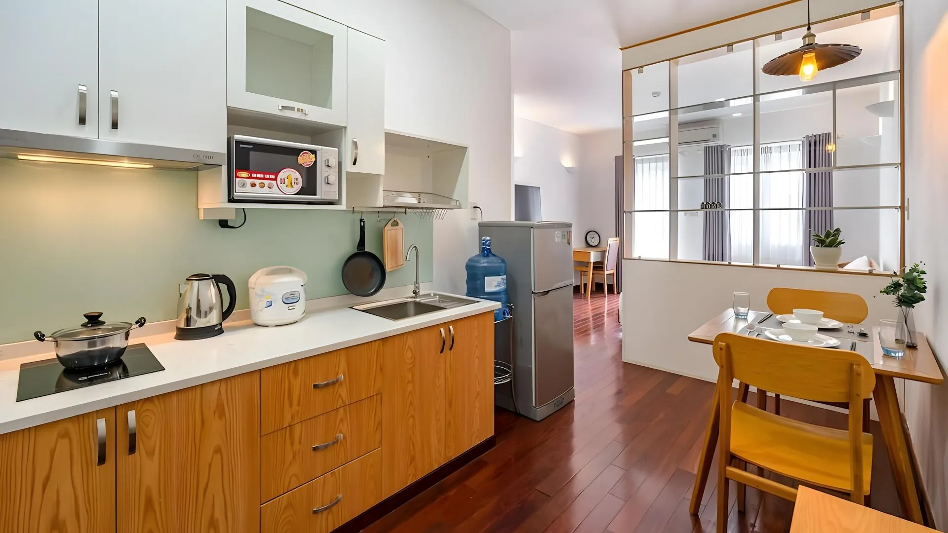 호치민 사이공 원 서비스 아파트먼트 3성급 호텔 로비