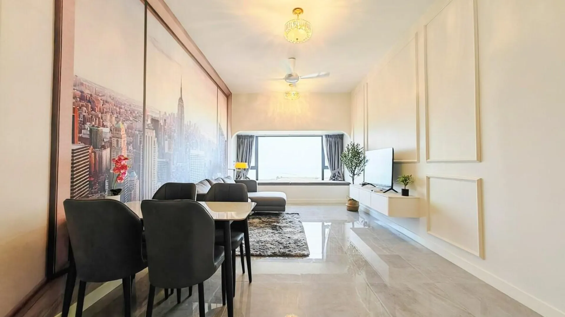 말라카 멜라카 라야의 아파트먼트 (80m², 침실 2개, 프라이빗 욕실 2개) 3성급 싱글룸 전망