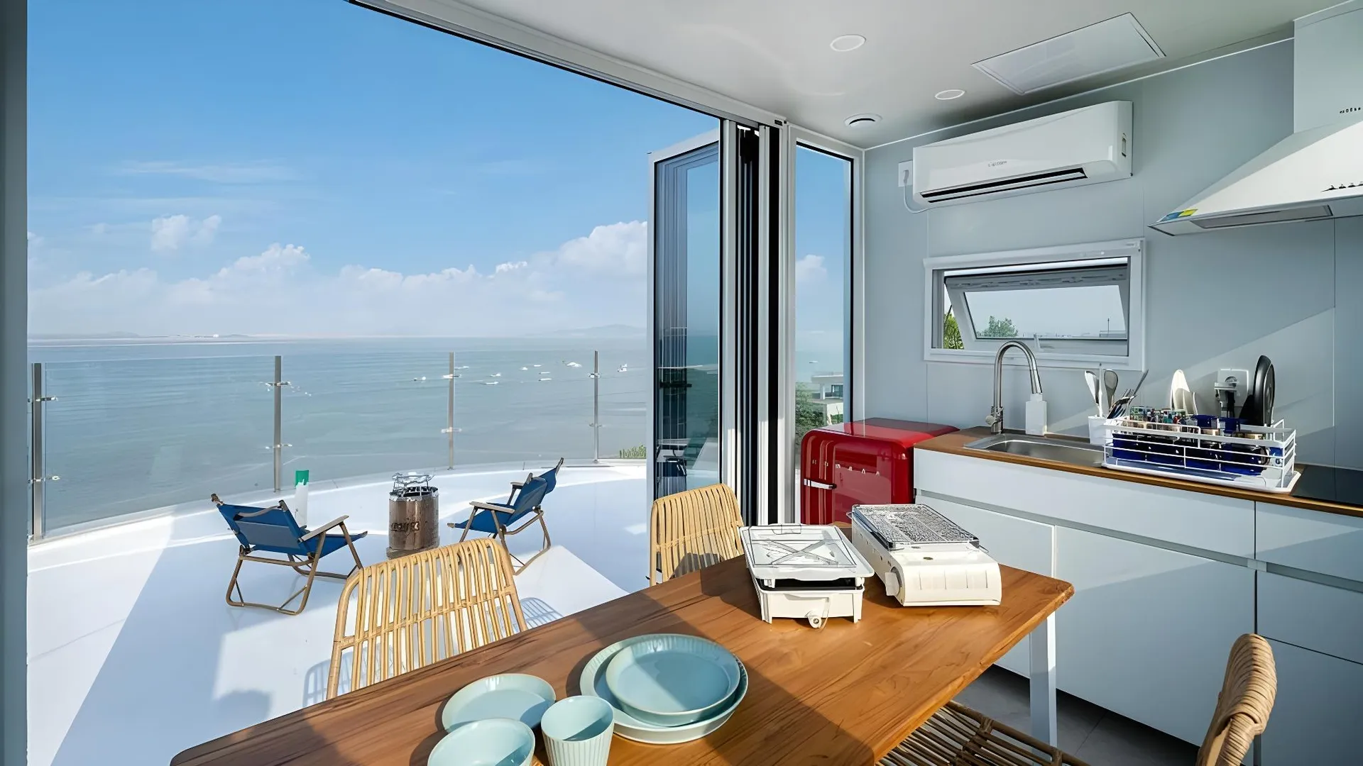 당진 서해 서해랑83 카라반&풀빌라 펜션 2성급 게스트하우스 외관