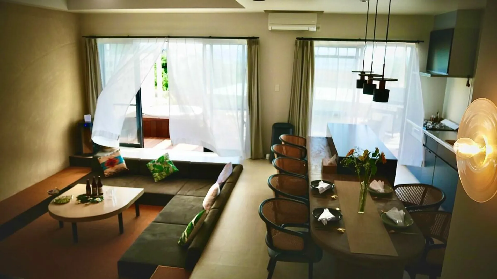 오키나와 본섬 모토부의 빌라 (120m², 침실 2개, 프라이빗 욕실 2개) 4성급 게스트하우스 객실