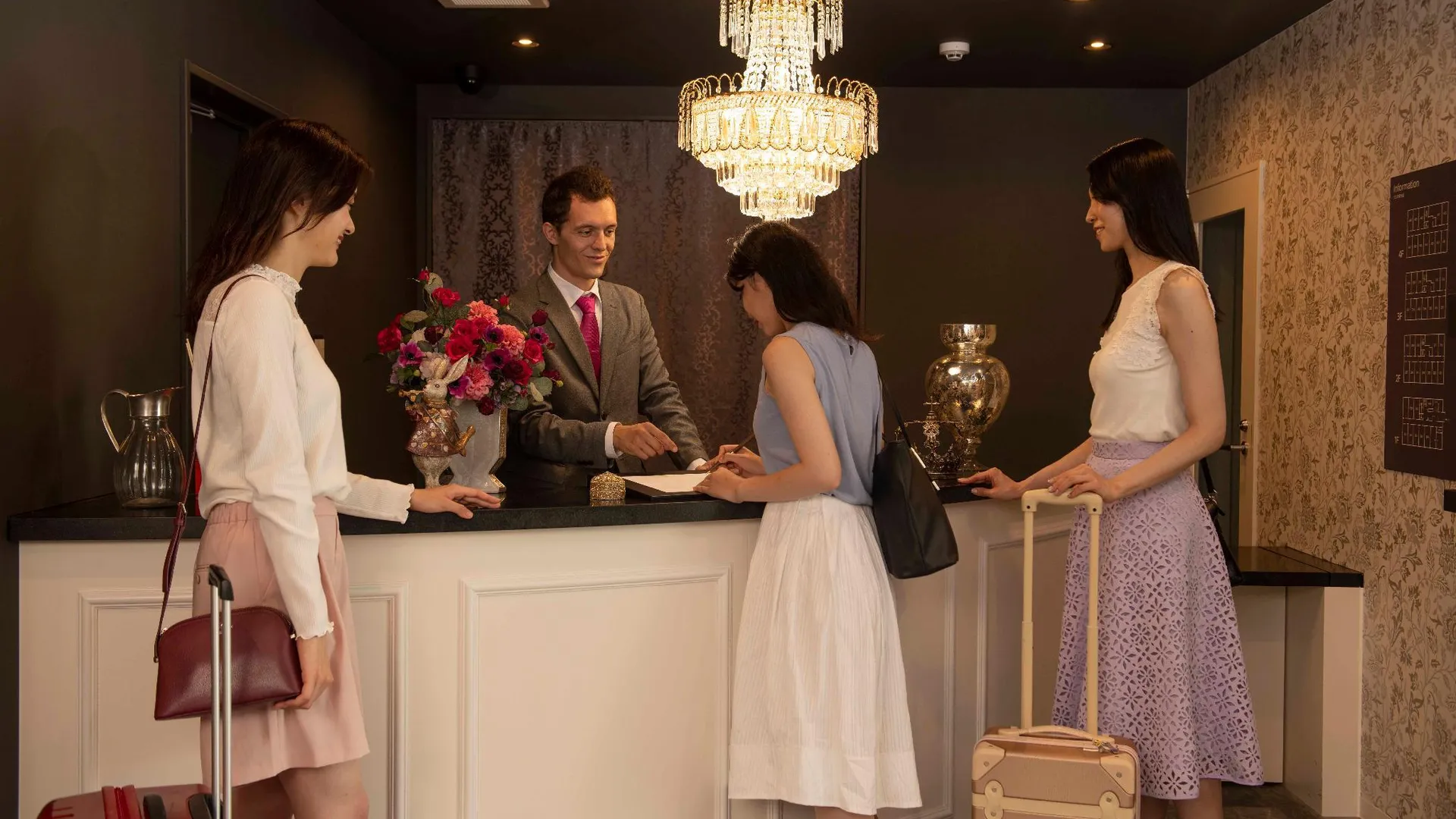 교토 프랑부아즈 교토 호텔 드 참 3성급 호텔 로비