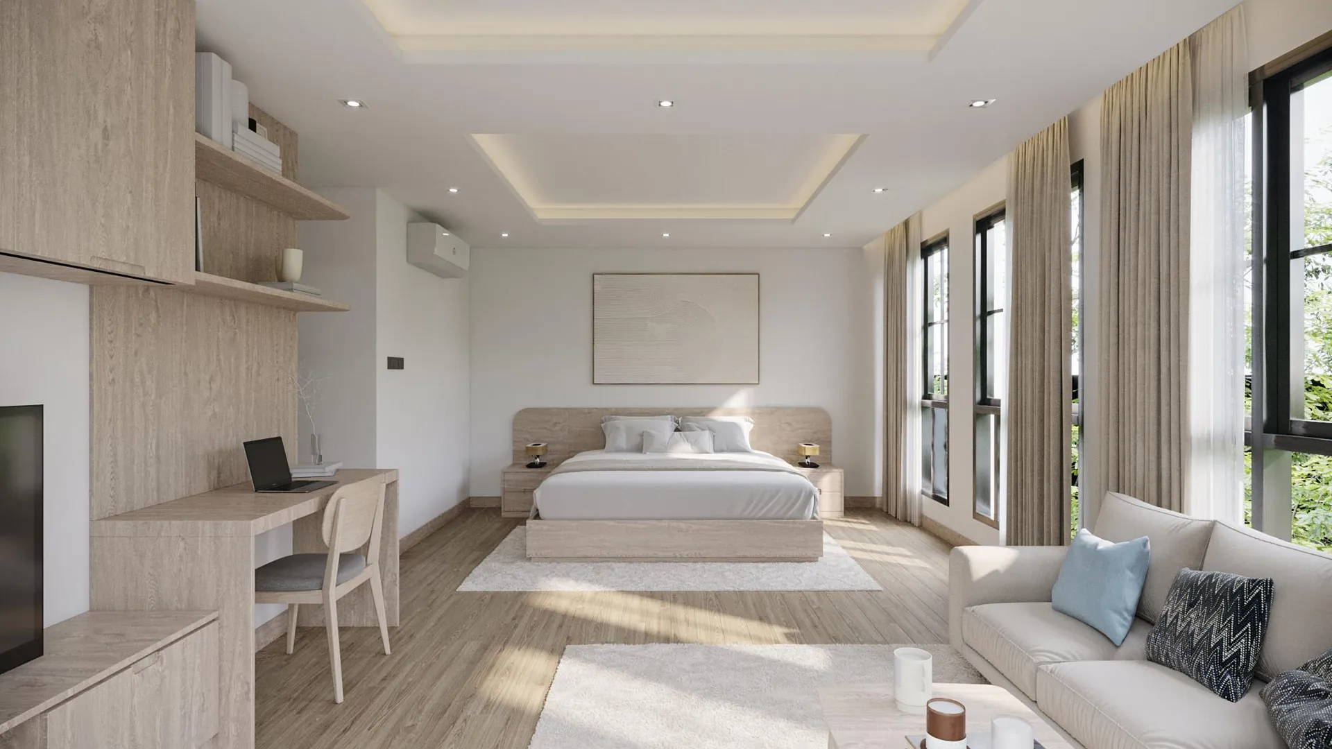 방콕 레온 라살 호텔 앤 레지던스 4성급 호텔 스위트룸