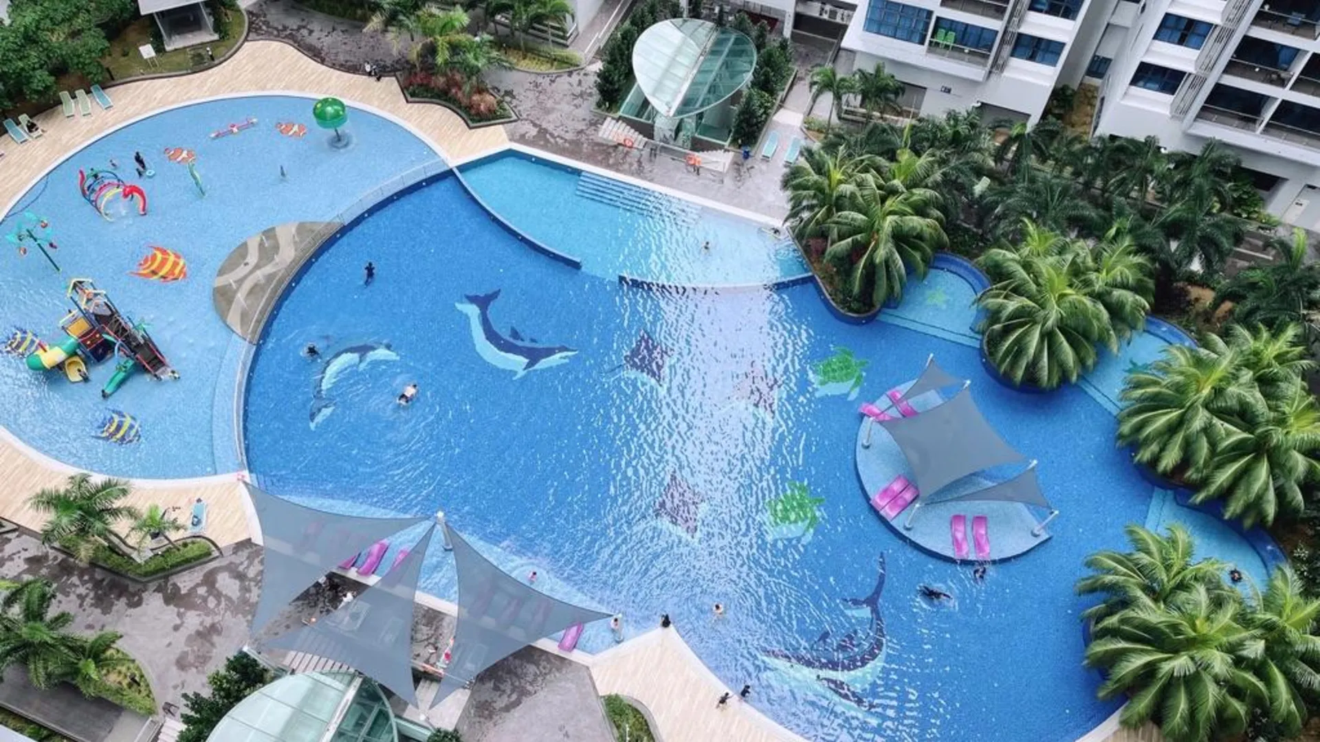 말라카 말라카 시내의 아파트먼트 (128m², 침실 2개, 프라이빗 욕실 2개) 3성급 싱글룸 수영장