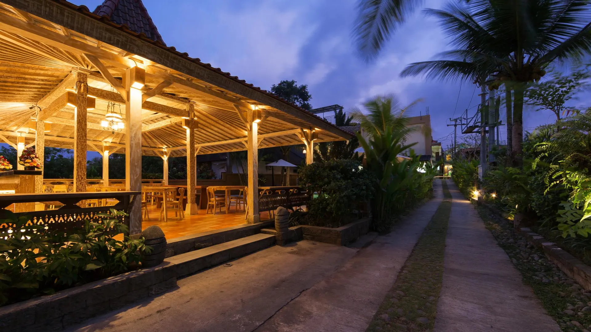 발리 알람디니 리조트 우붓 3성급 호텔 레스토랑