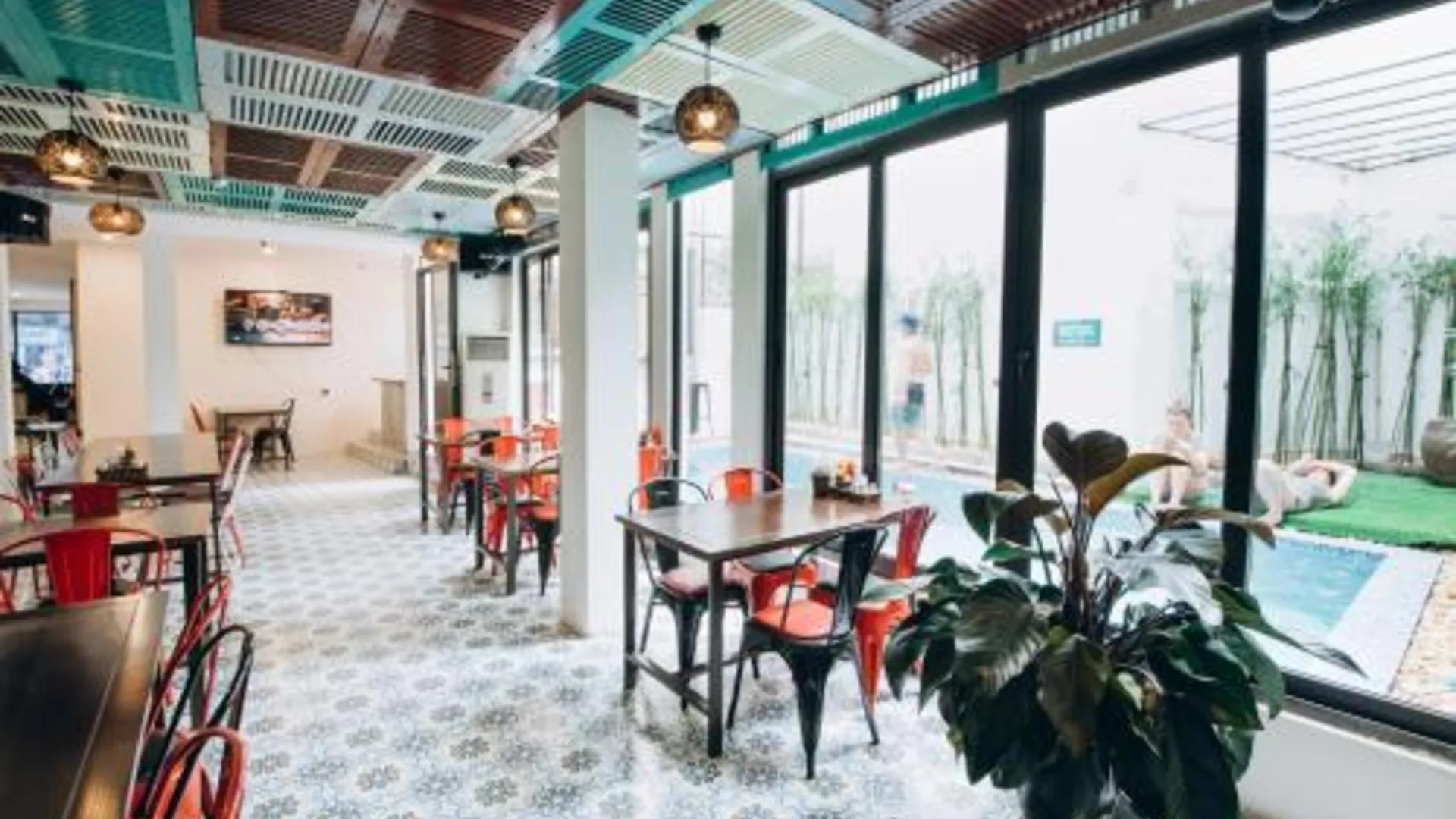 하노이 Hanoi Buffalo Hostel 호텔 레스토랑