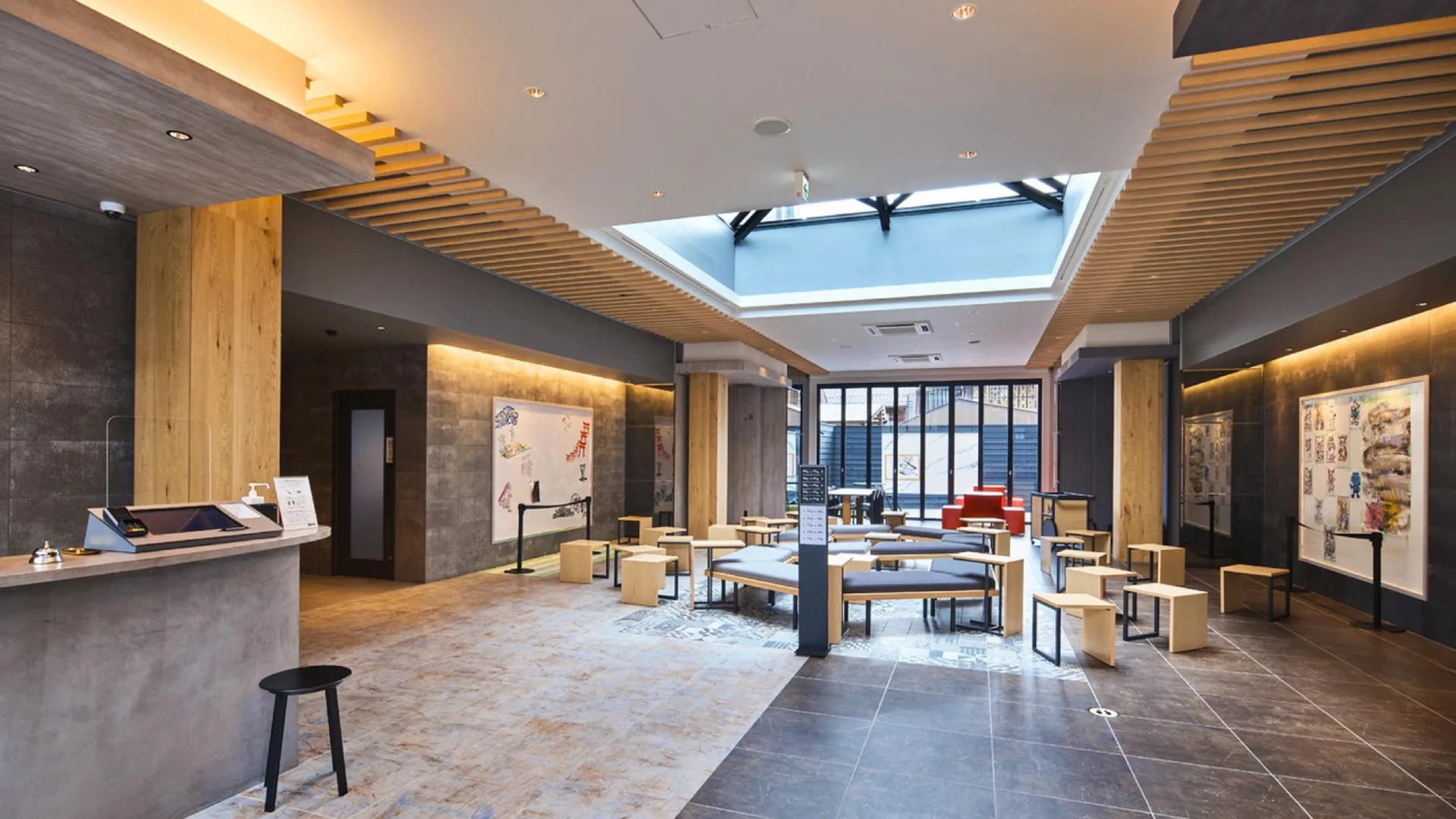 교토 트레블로지 교토 시조 오미야 3성급 호텔 로비